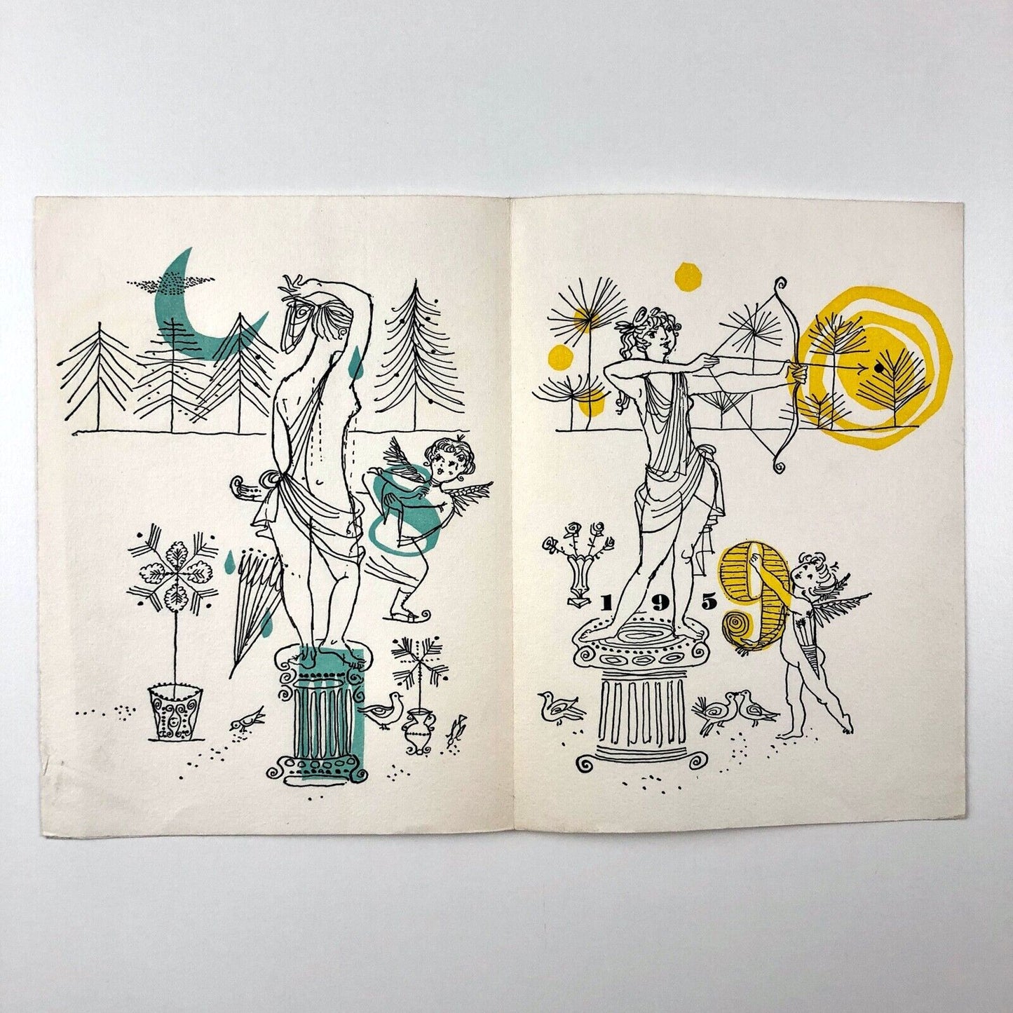 Christmas card / leaflet – Bauer Type Foundry Frankfurt-Main | Dorit Winzens, 1959