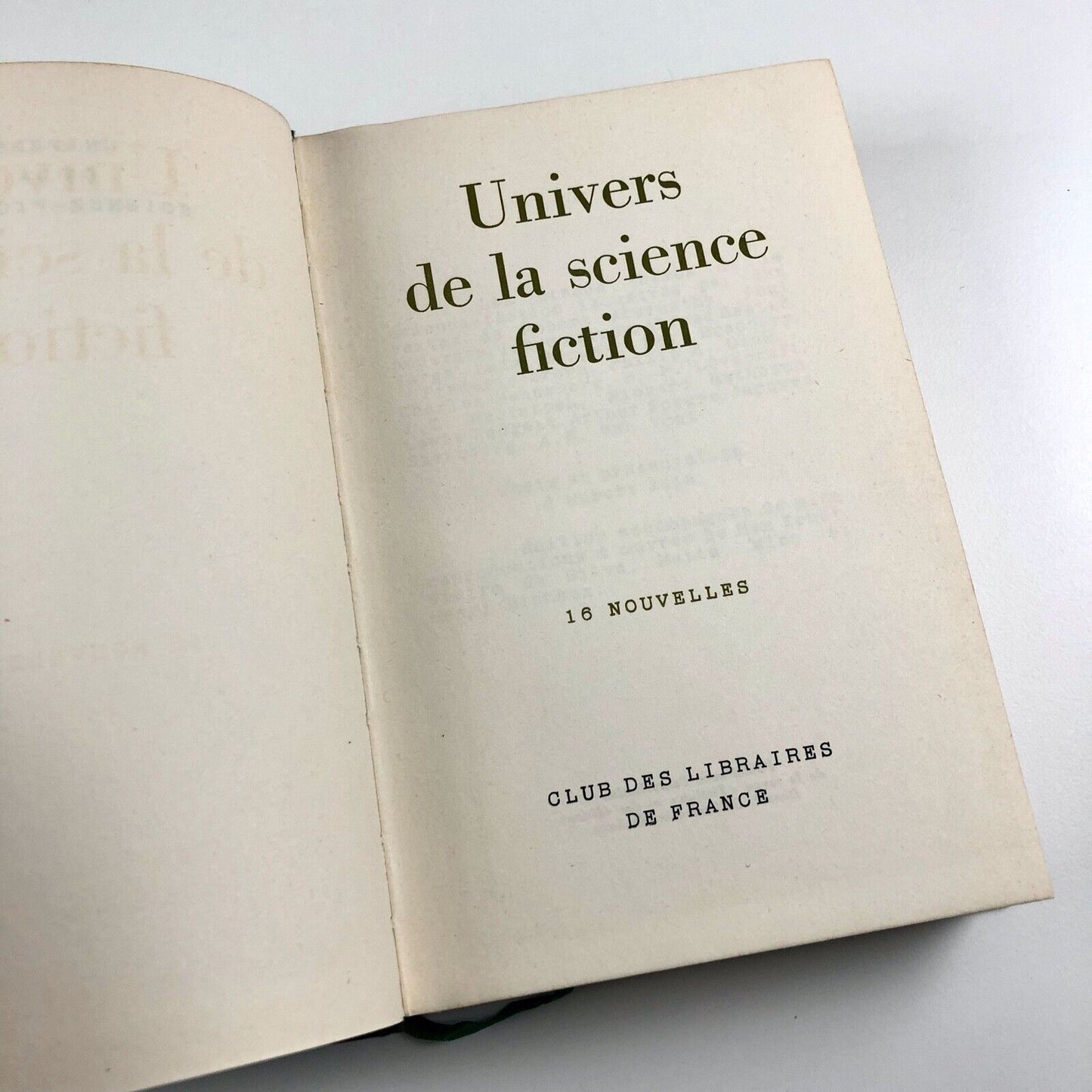 Univers de la Science Fiction: 16 Nouvelles | Club des Libraires de France, 1957