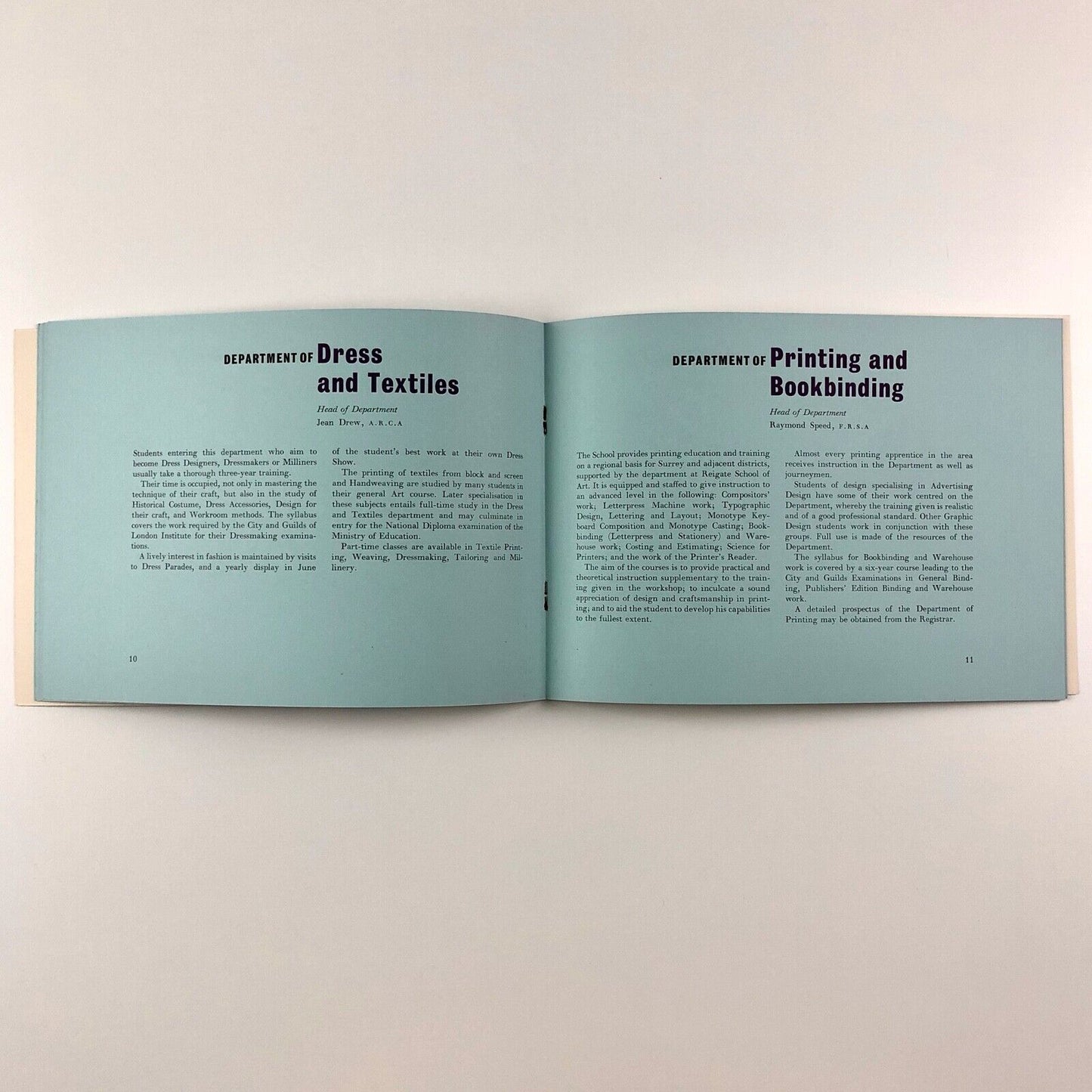 Guildford School of Art | Prospectus 1957–1960 | Surrey County Council booklet