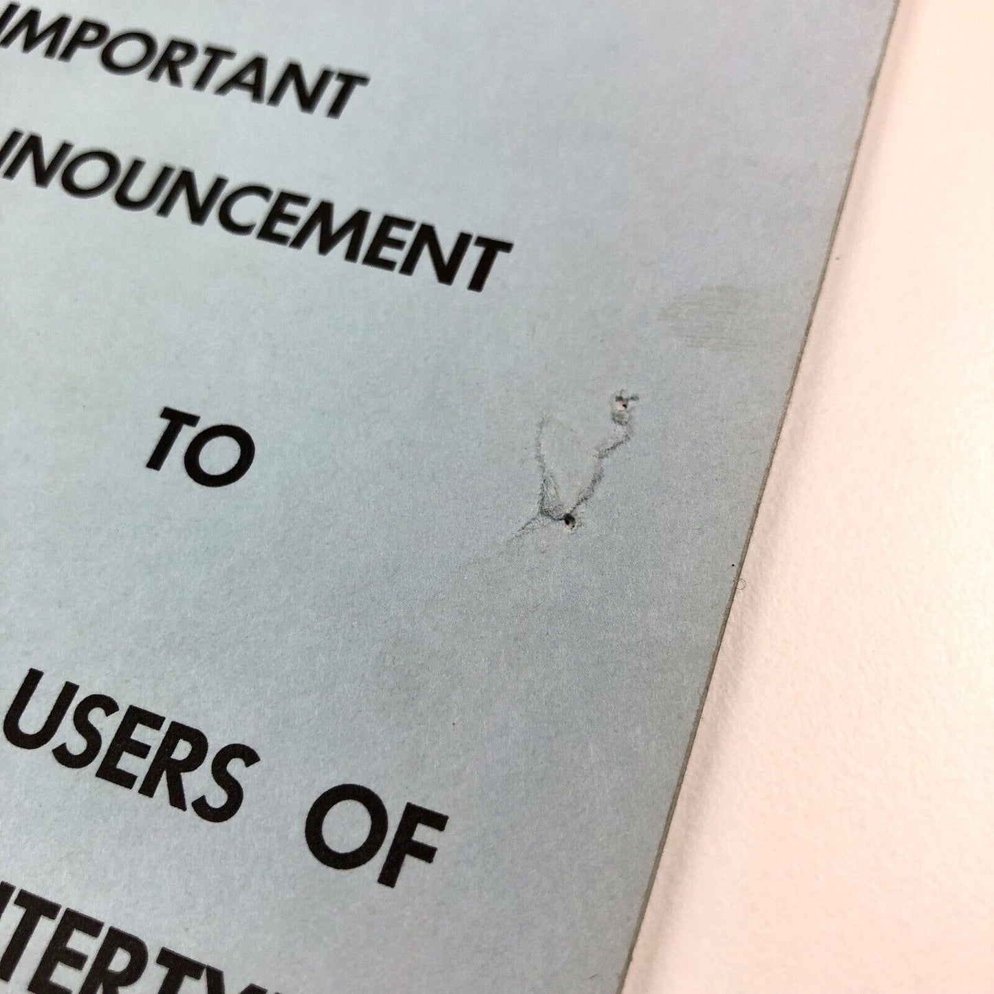 Important Announcement to Users of Intertype Matrices | 1959 booklet