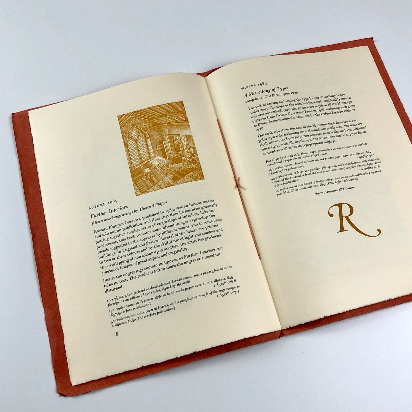 Books Coming From The Whittington Press: 1988, 1989, 1990 prospectus