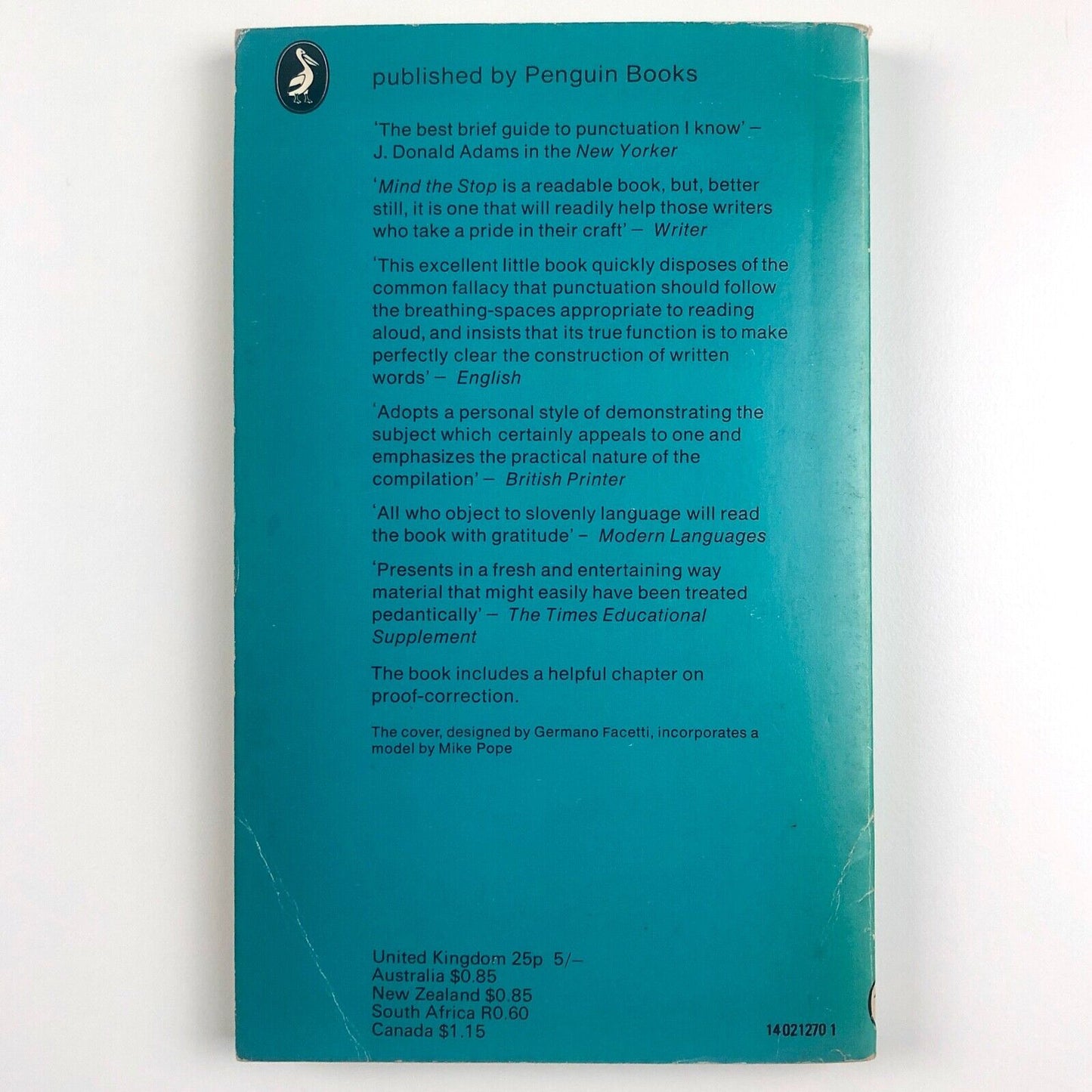 Mind the Stop. A brief guide to punctuation by G.V Carey | Pelican Books, 1971