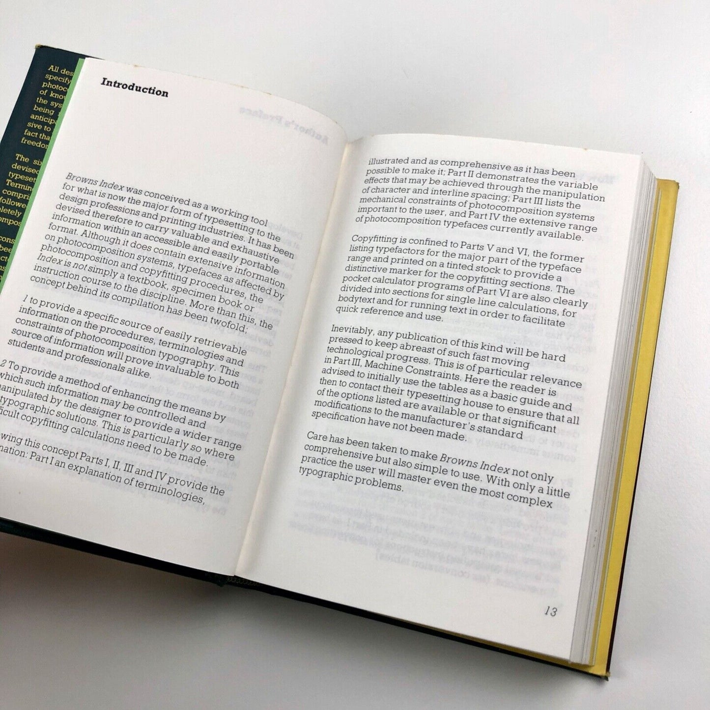 Browns Index to photocomposition, typography | written and compiled by Bruce Brown edited by Stanley Greenwood | Greenwood Publishing, 1983