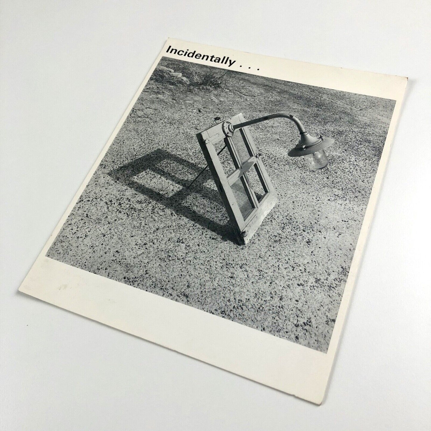 Folding card for Incidentally... The Winchester Gallery, 1986 | Selected by Sue Arrowsmith. Text by Michael Archer |