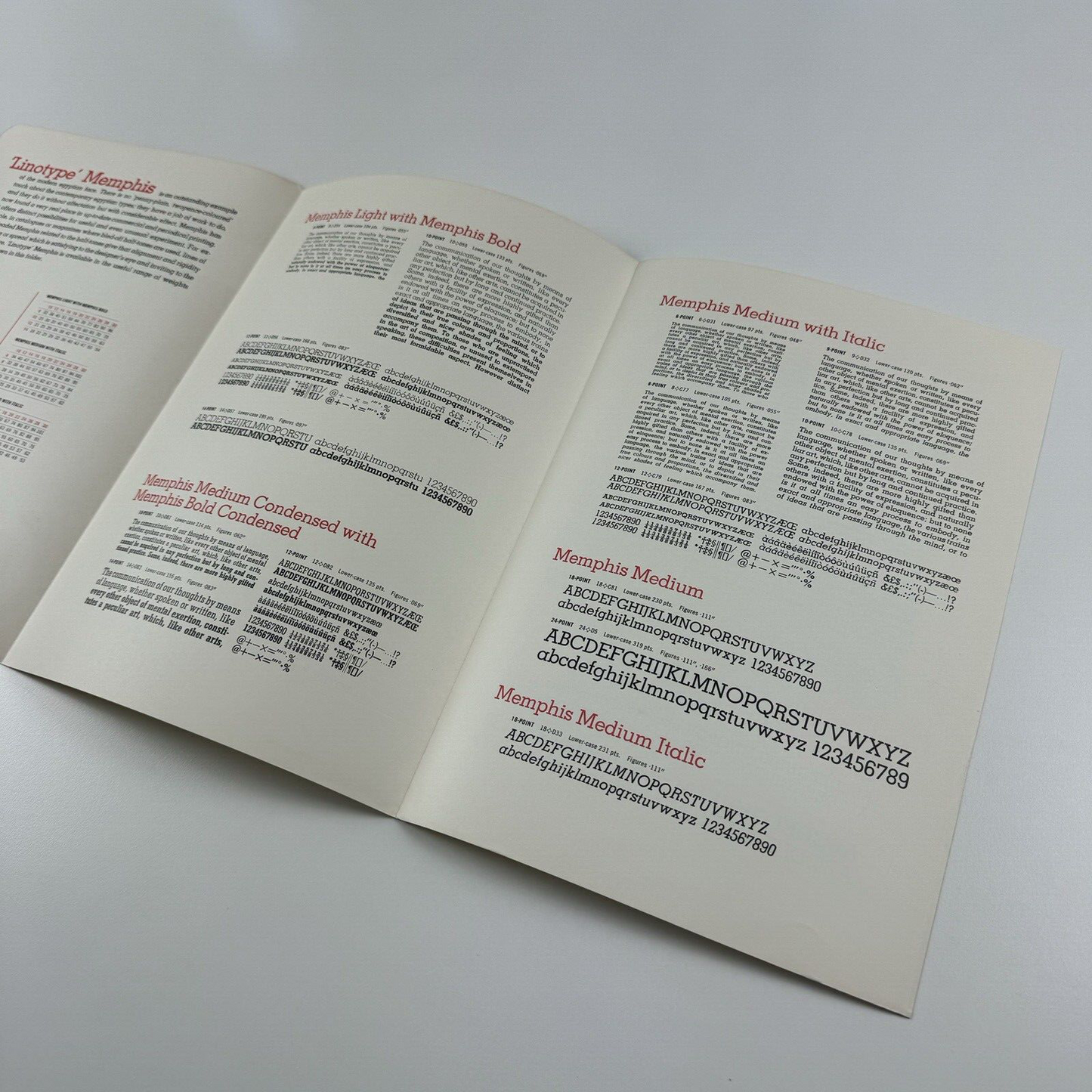 Linotype Memphis – type specimen leaflet | Undated, possibly 1967