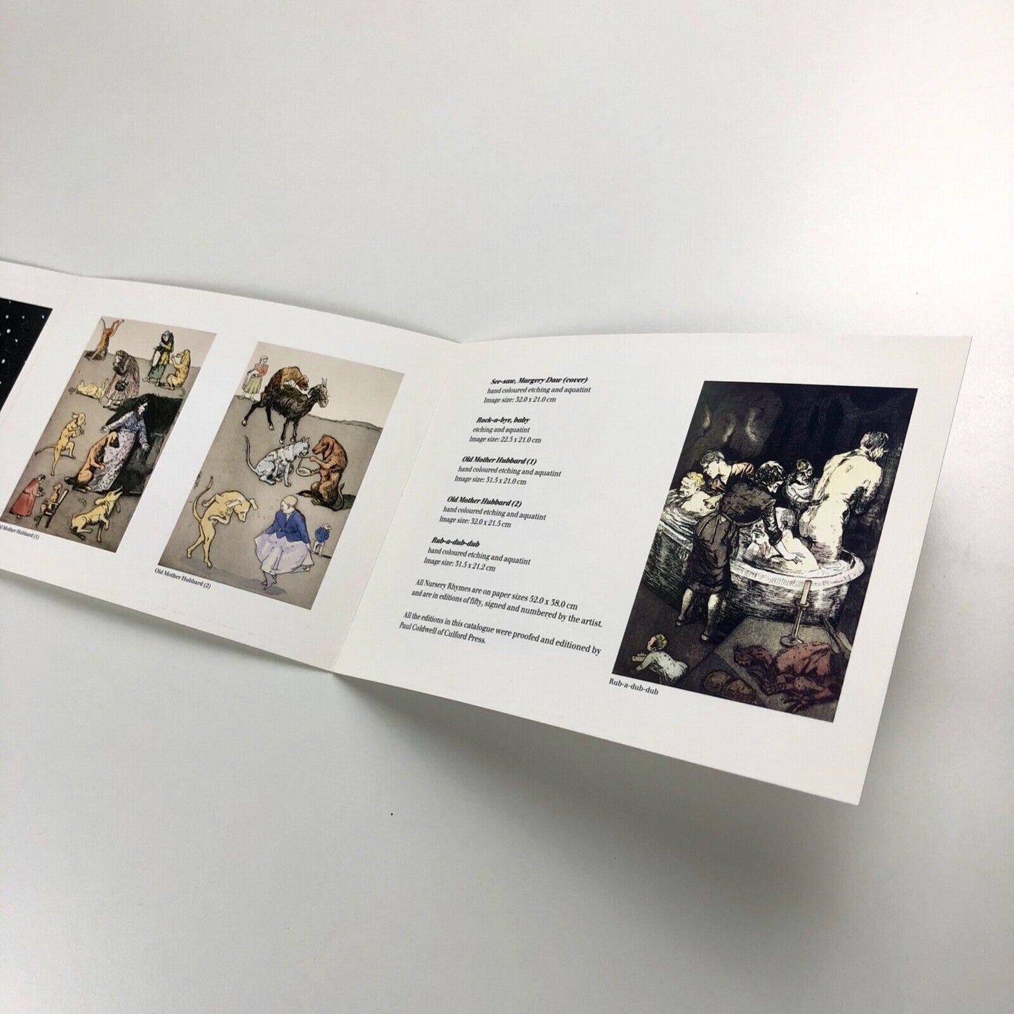 Folding card and related leaflet for Paula Rego. The Poor Dog was Laughing | Marlborough Graphics, 1994