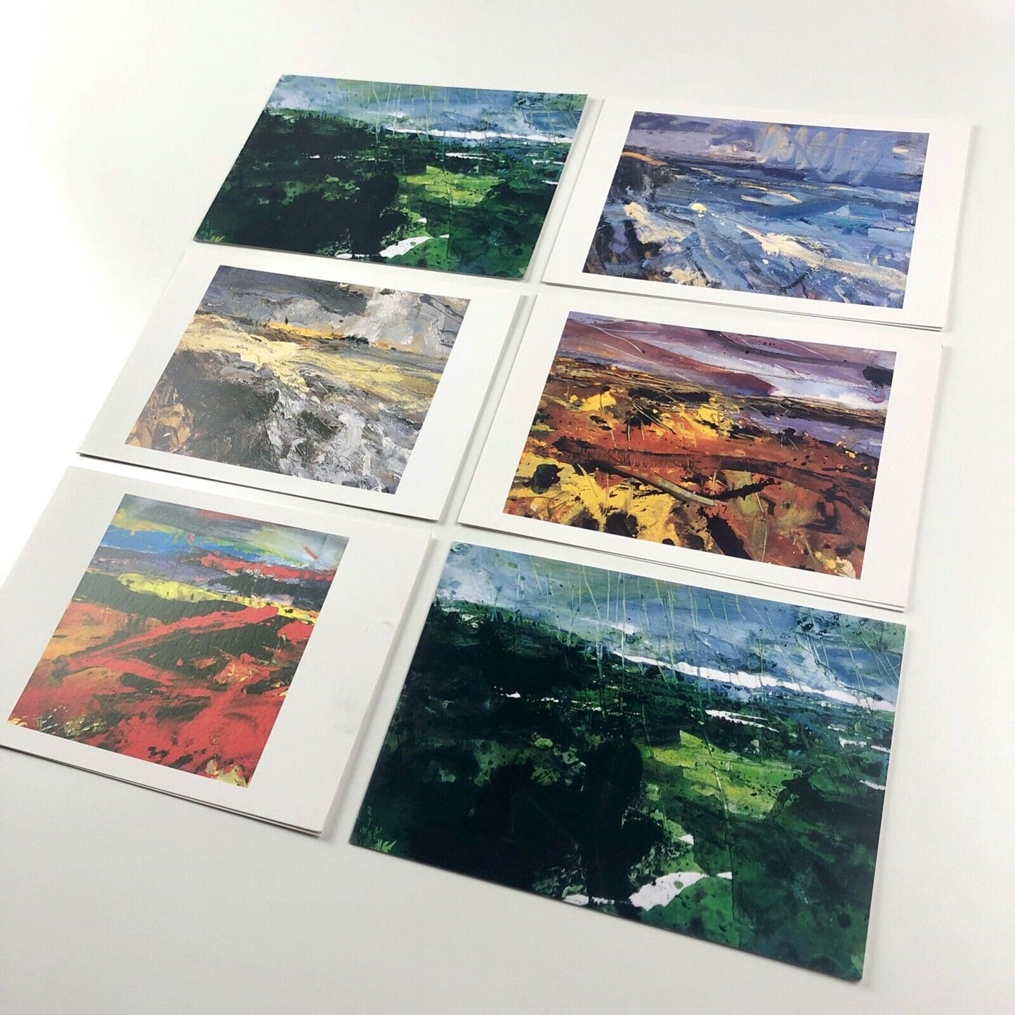 Five blank cards – David Tress paintings, with private view card | West Wales Art Centre