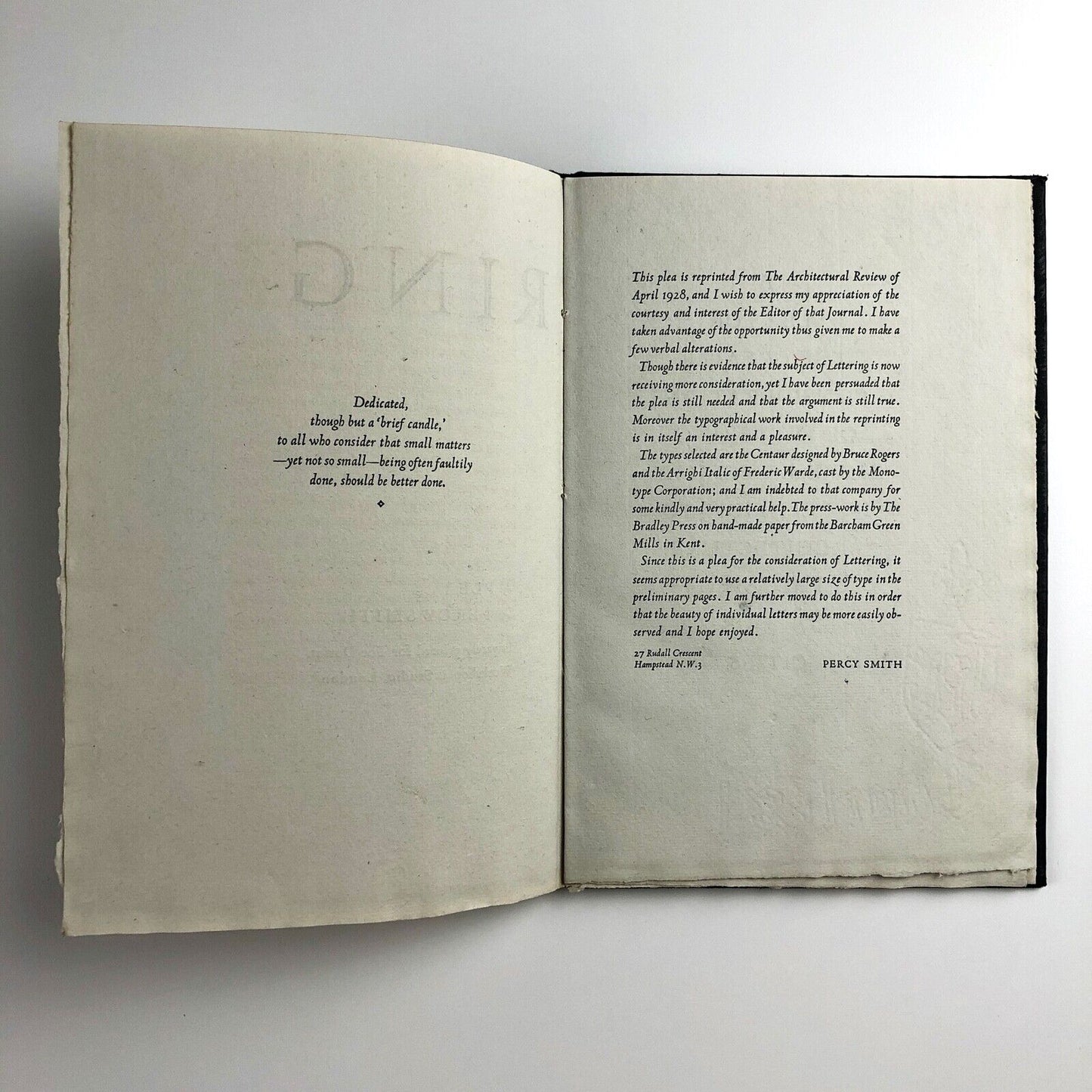 Lettering: A Plea, by Percy Smith | The Dorian Workshop & Studio, 1932
