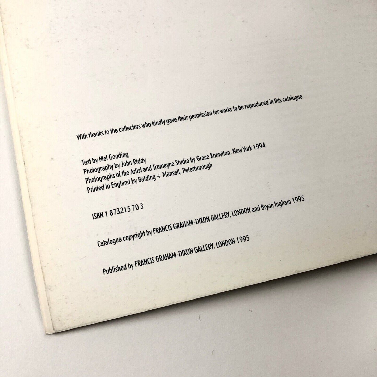 Bryan Ingham: New Paintings, Collages... | Francis Graham-Dixon Gallery, 1995