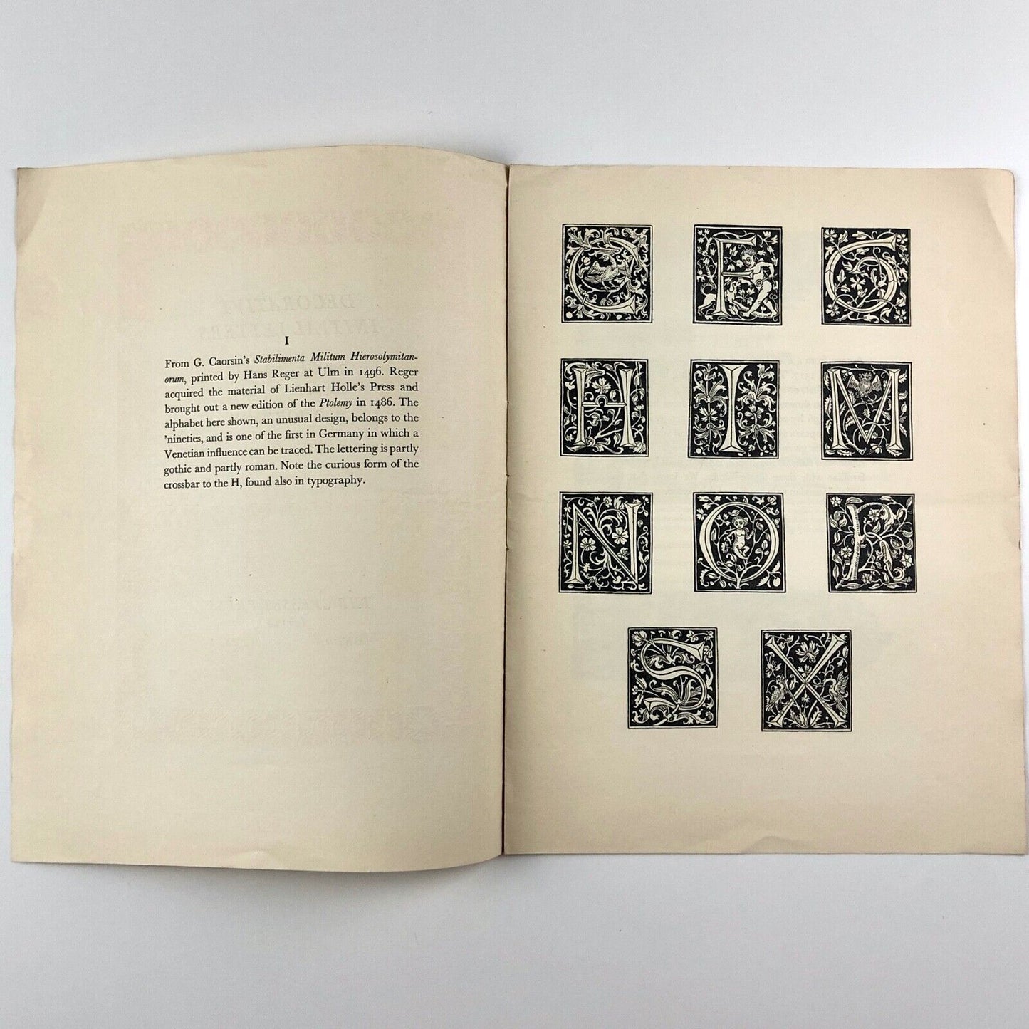 Prospectus for Decorative Initial Letters A.F. Johnson | The Cresset Press, 1930