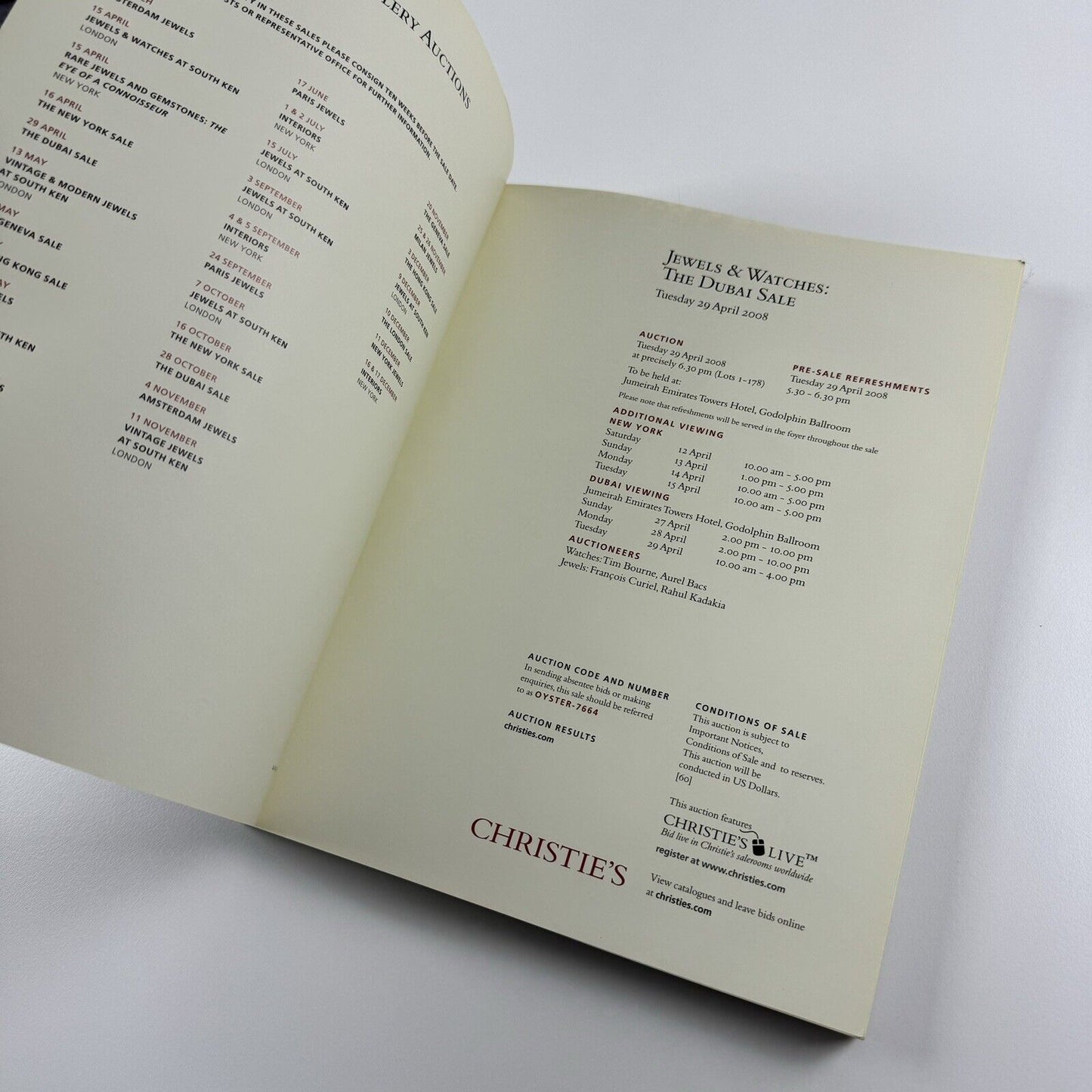 The Dubai Sale: Jewels & Watches | Christie's 29 April 2008 | Sale 7664