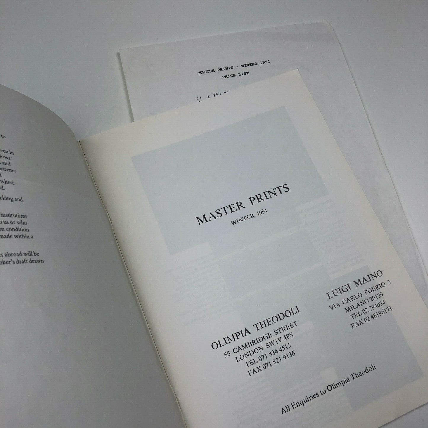 Master Prints | Winter Prints | 1991 exhibition catalogue | Olimpia Theodol