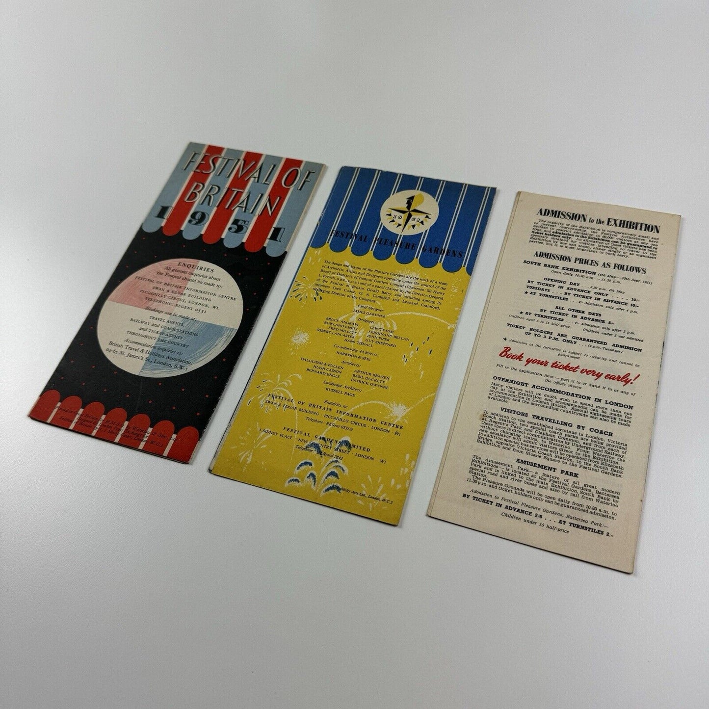 Three Festival of Britain 1951 exhibition leaflets