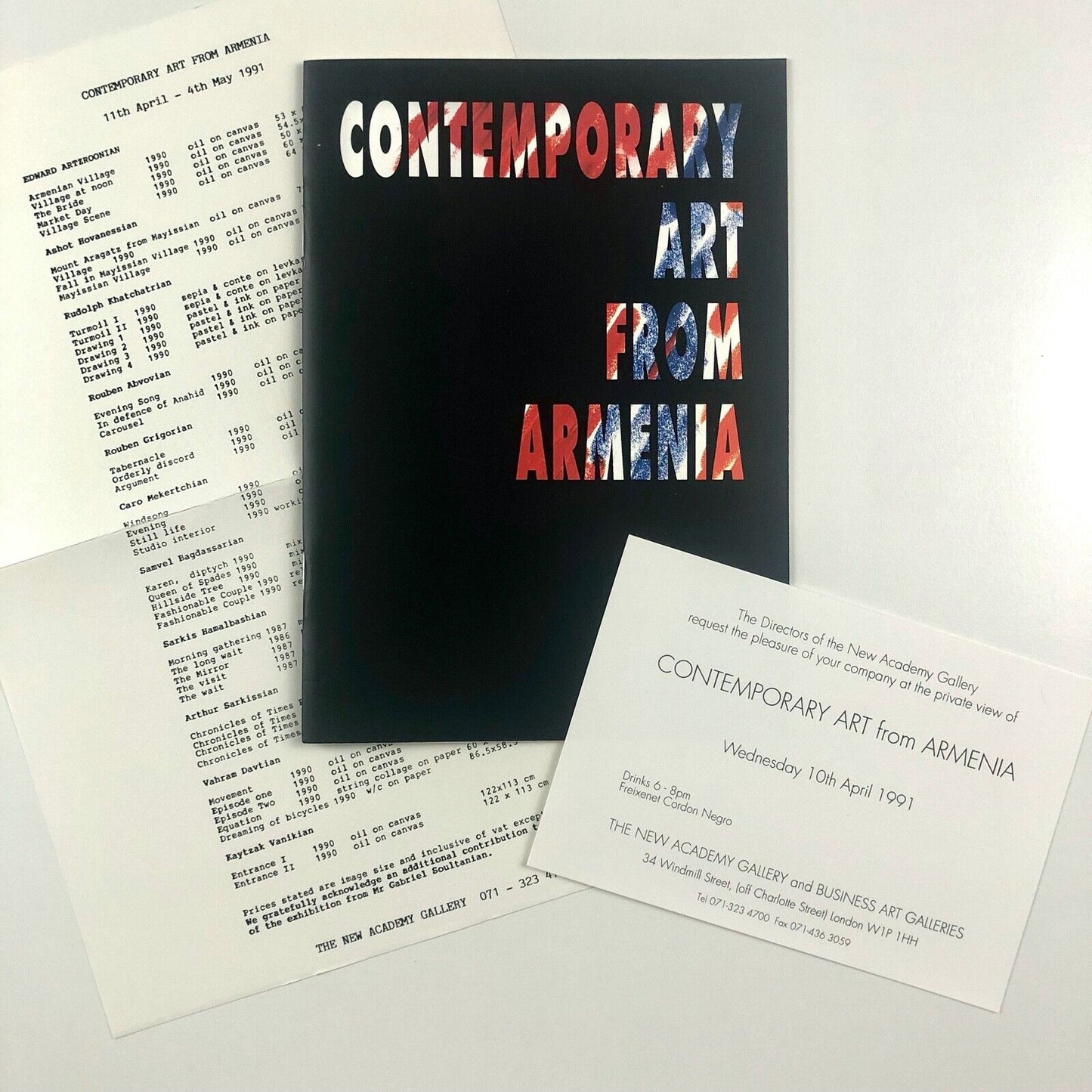 Contemporary Art From Armenia | New Academy Gallery exhibition booklet, 1991