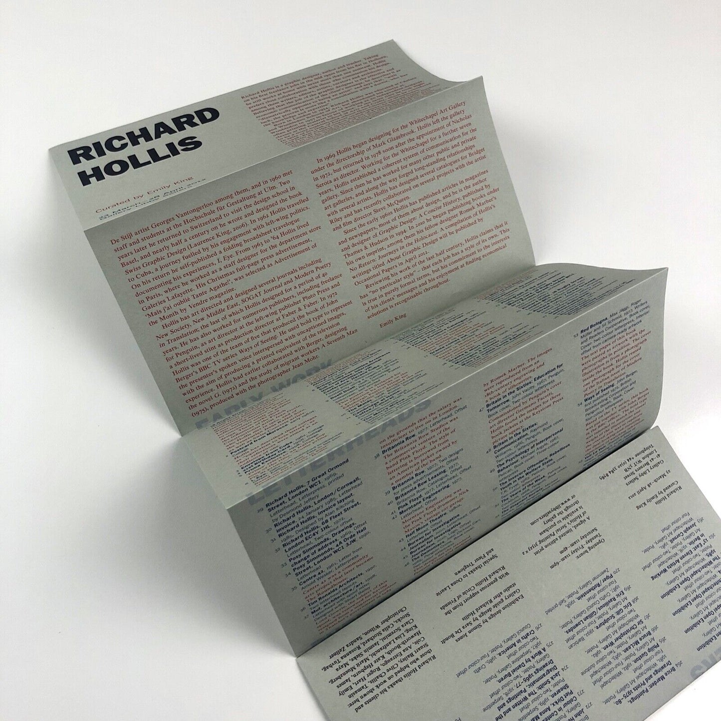 Richard Hollis | Gallery Libby Sellers, 2012 | curated by Emily King