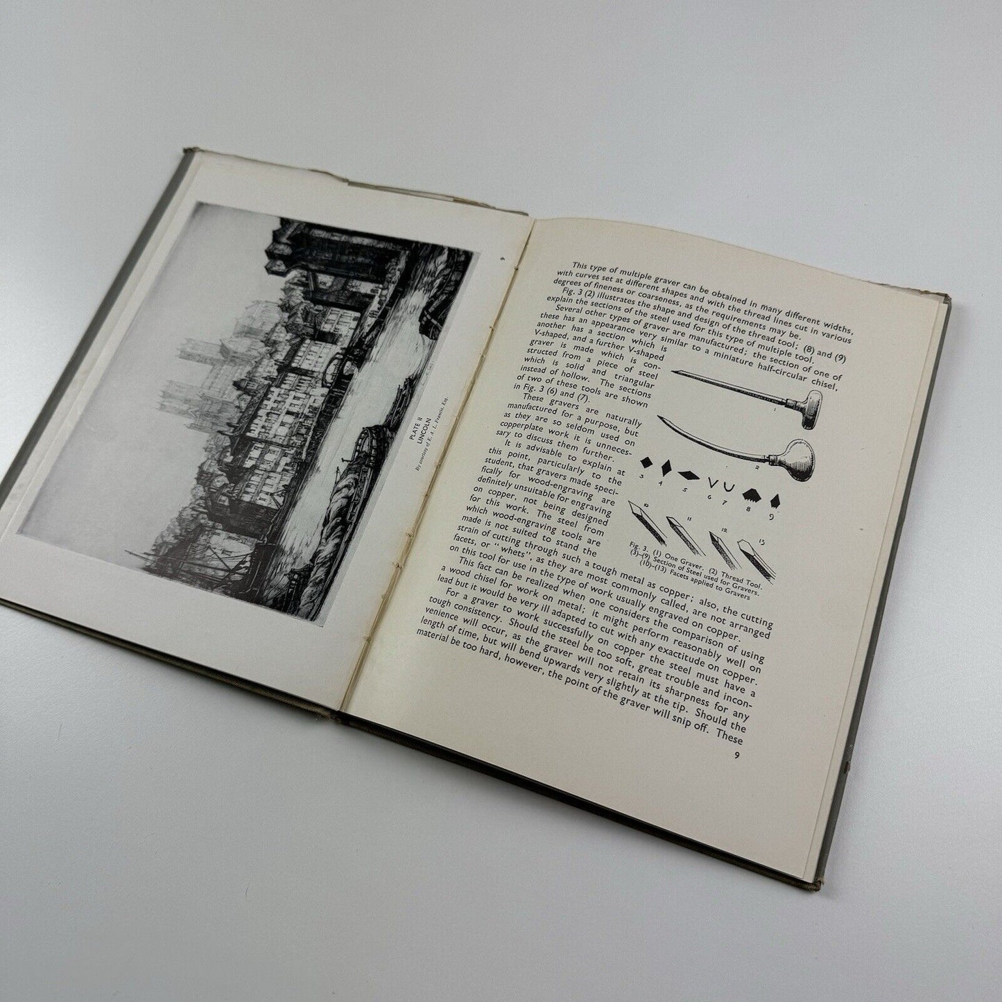 Line Engraving by Kenneth Steel | The Student's Art Book | Sir Isaac Pitman & Co, 1938