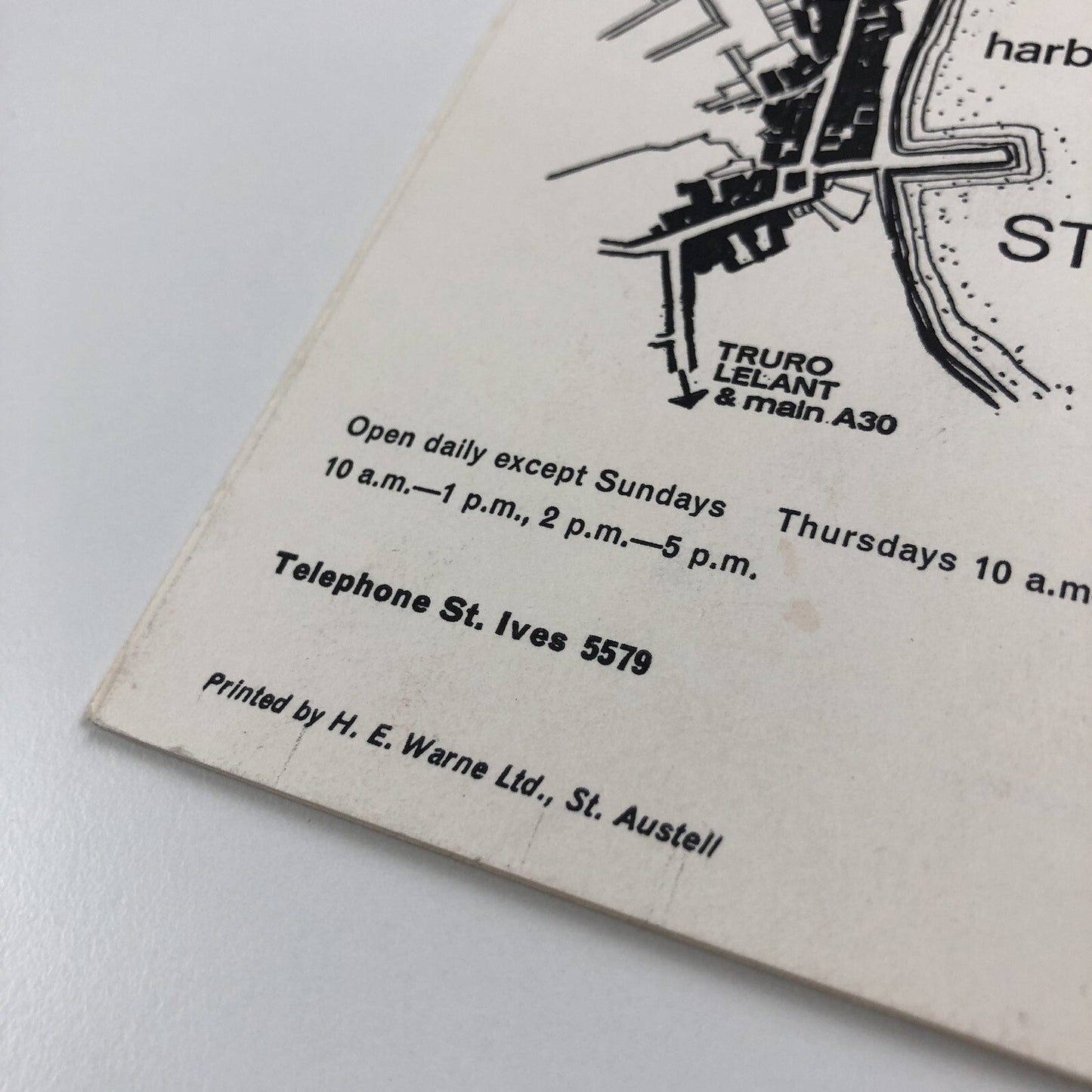 Folded card – The Penwith Society of Arts Associates Exhibition, 1966 St Ives