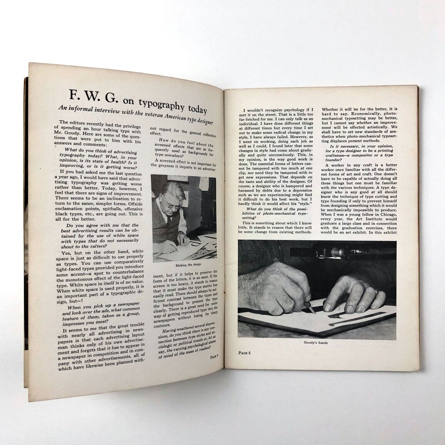 PM issue number 8 | Journal for Production Managers | F. W. Goudy | April 1935