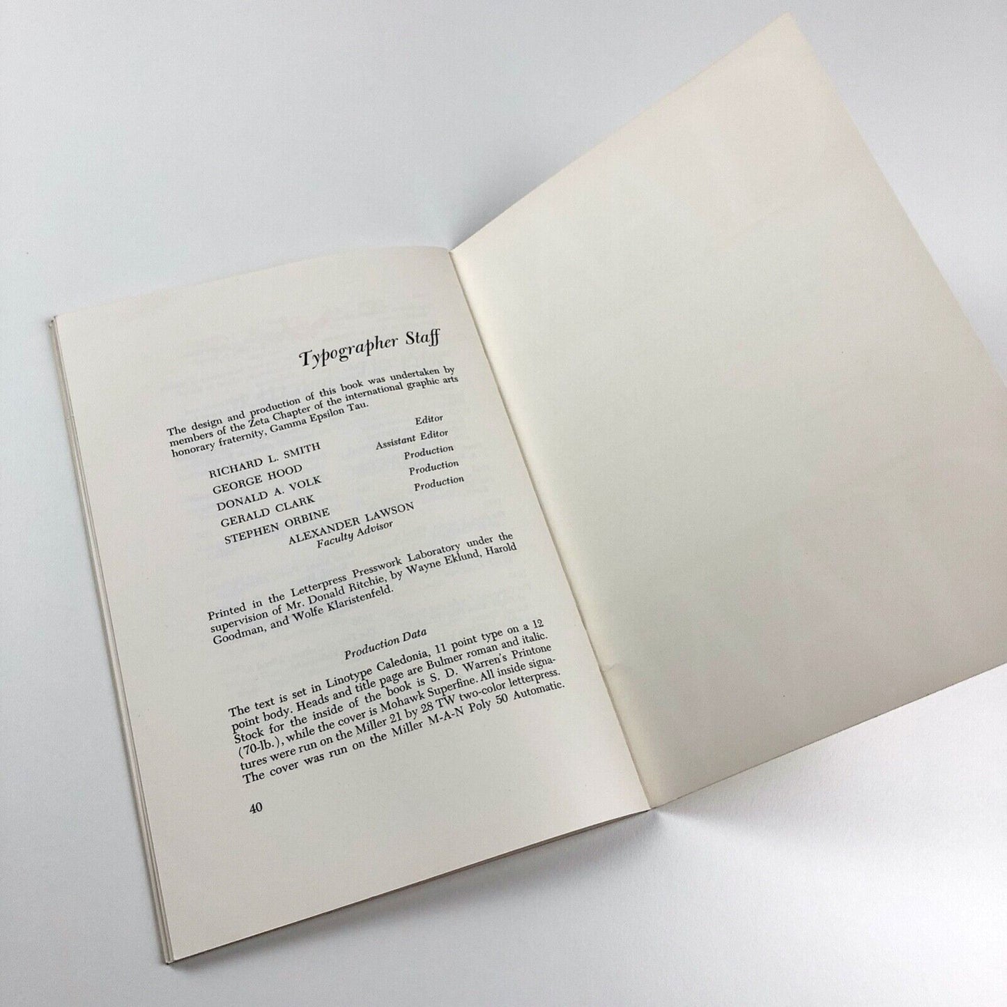 Typographer Spring 1958 Volume XIX No. 1 | In Memory of William A. Dwiggins | Rochester Institute of Technology, New York. Short note by Beatrice Warde