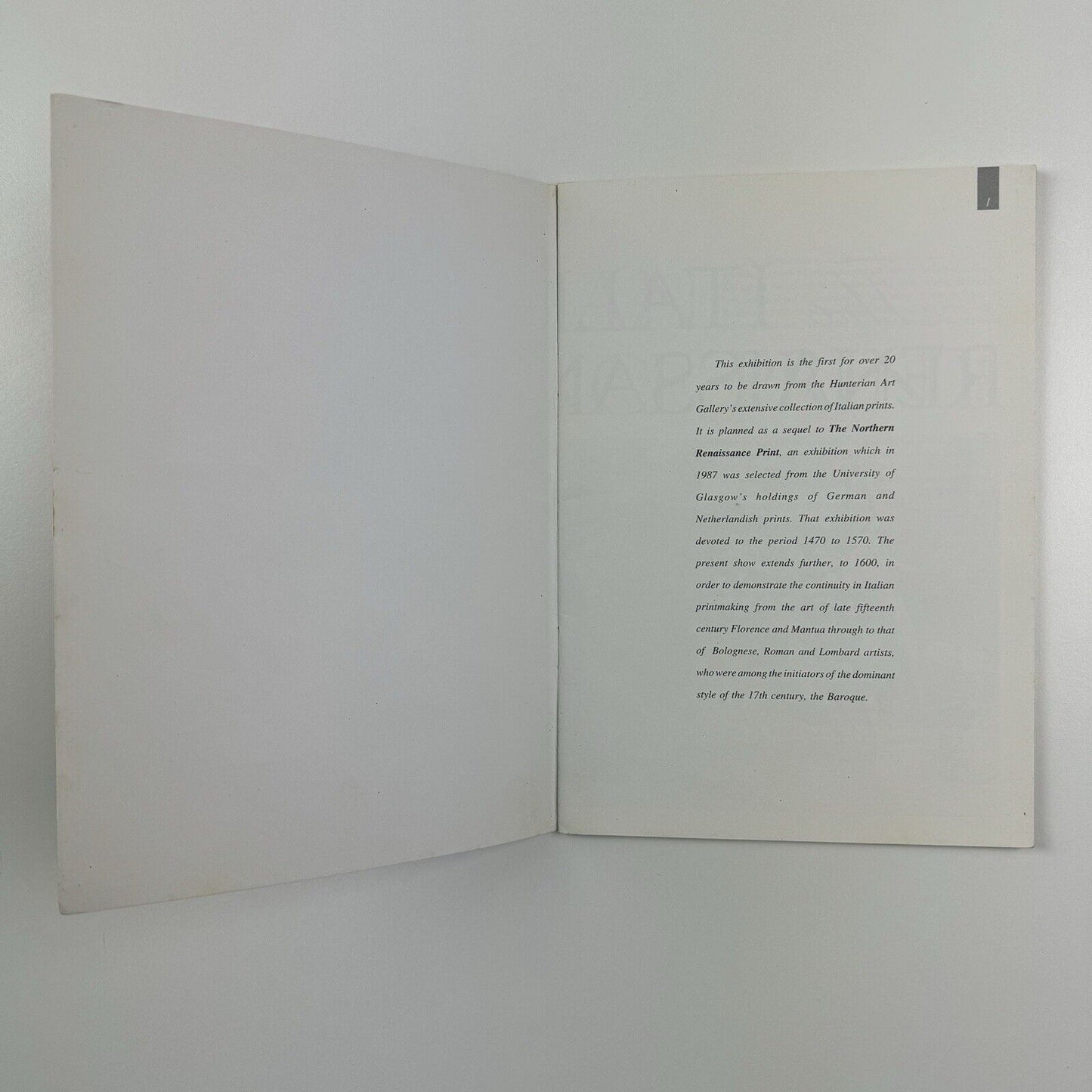 The Italian Renaissance Print | Hunterian Art Gallery exhibition booklet, 1994