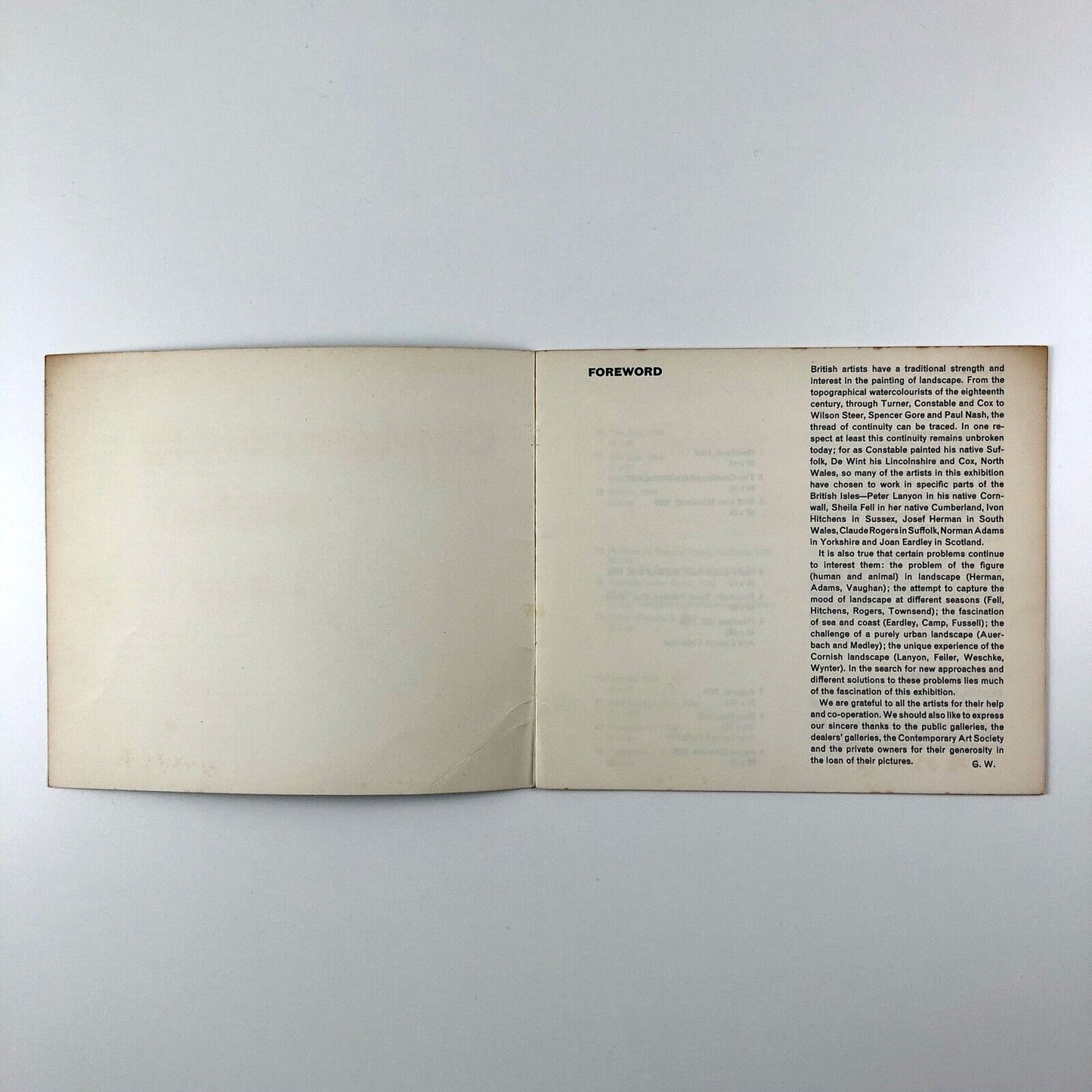 Contemporary British Landscape | Exhibition catalogue, Arts Council 1960-1