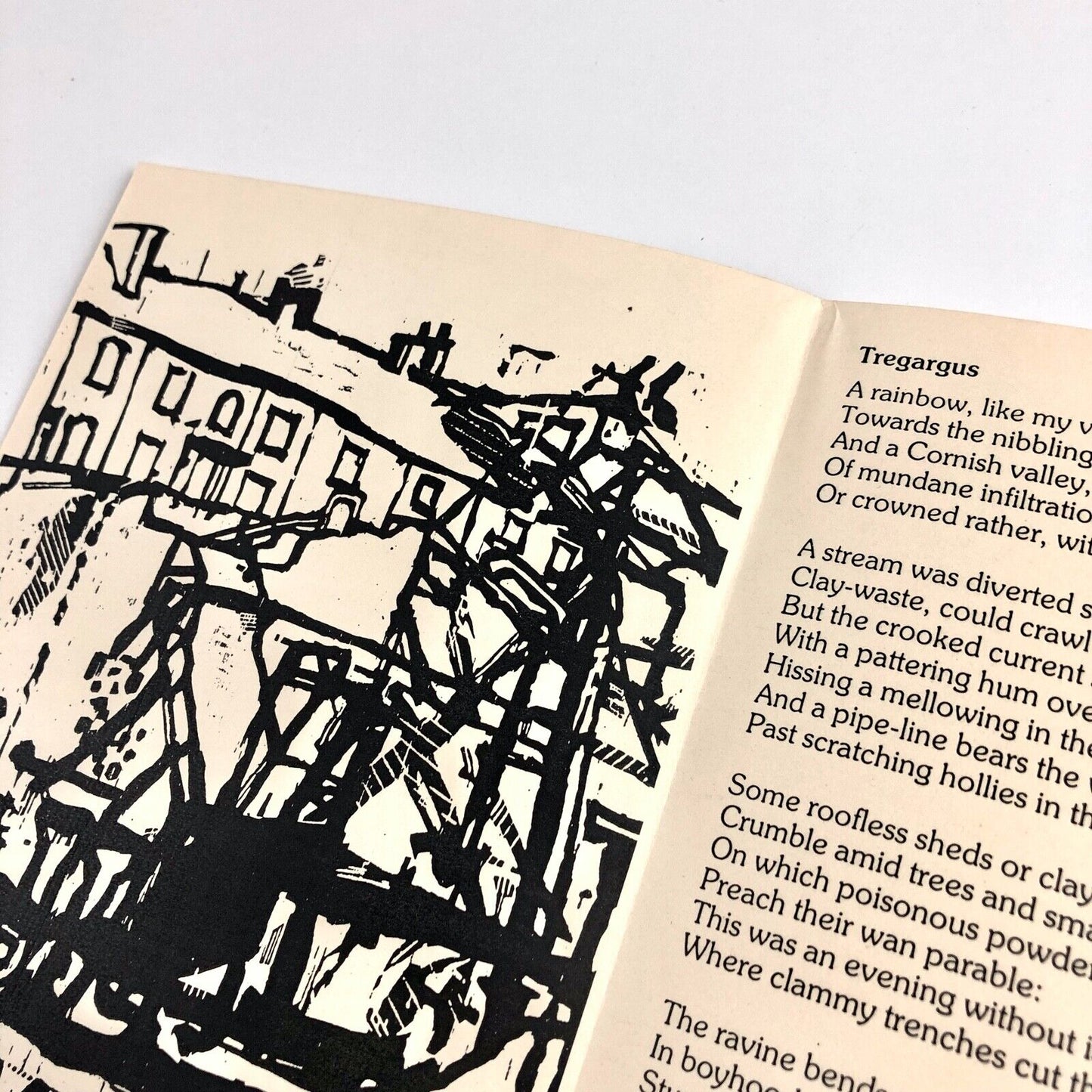 Leaflet to promote the publication Clay Cuts by Jack Clemo | woodcuts by Stan Dobbin, 1991 | Previous Parrot Press