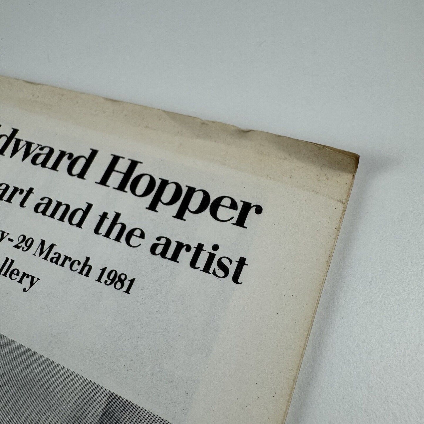 Folding sheet/gallery guide for Edward Hopper. The art and the artist |The Hayward Gallery, Arts Council, 1981