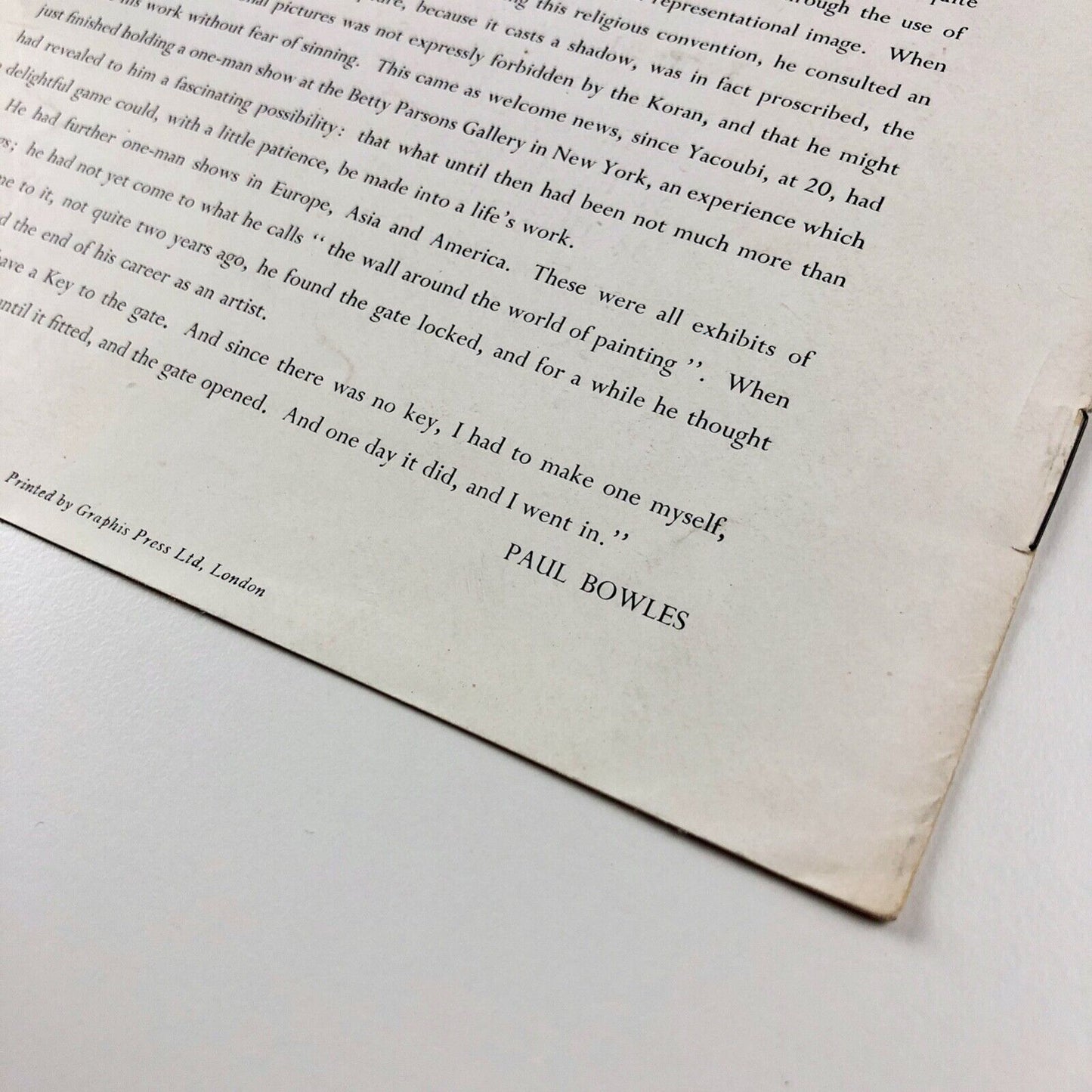 Ahmed Yacoubi. The Hanover Gallery London, 1957 | Exhibition booklet
