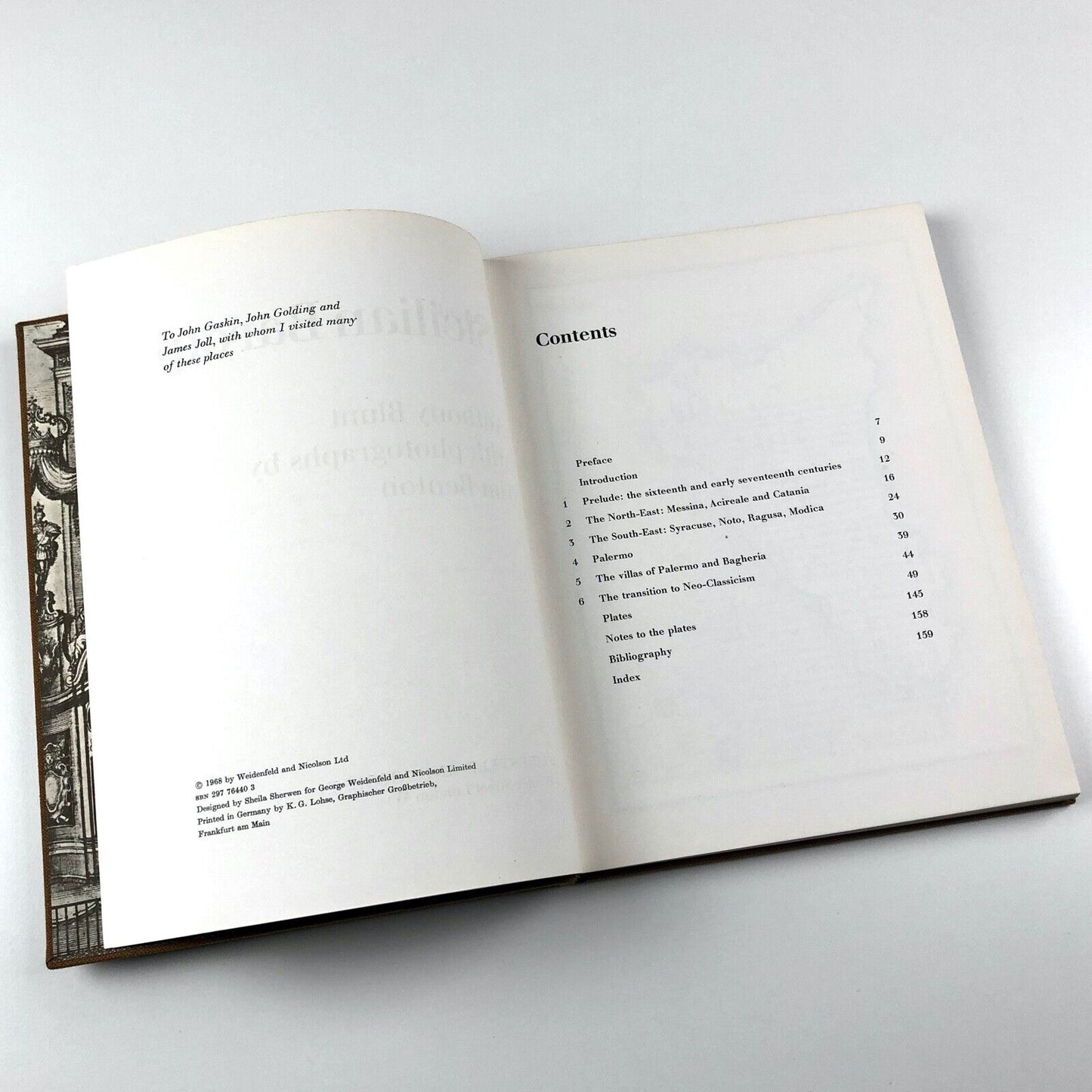 Sicilian Baroque by Anthony Blunt | Photos by Tim Benton | Weidefeld & Nicolson, 1968