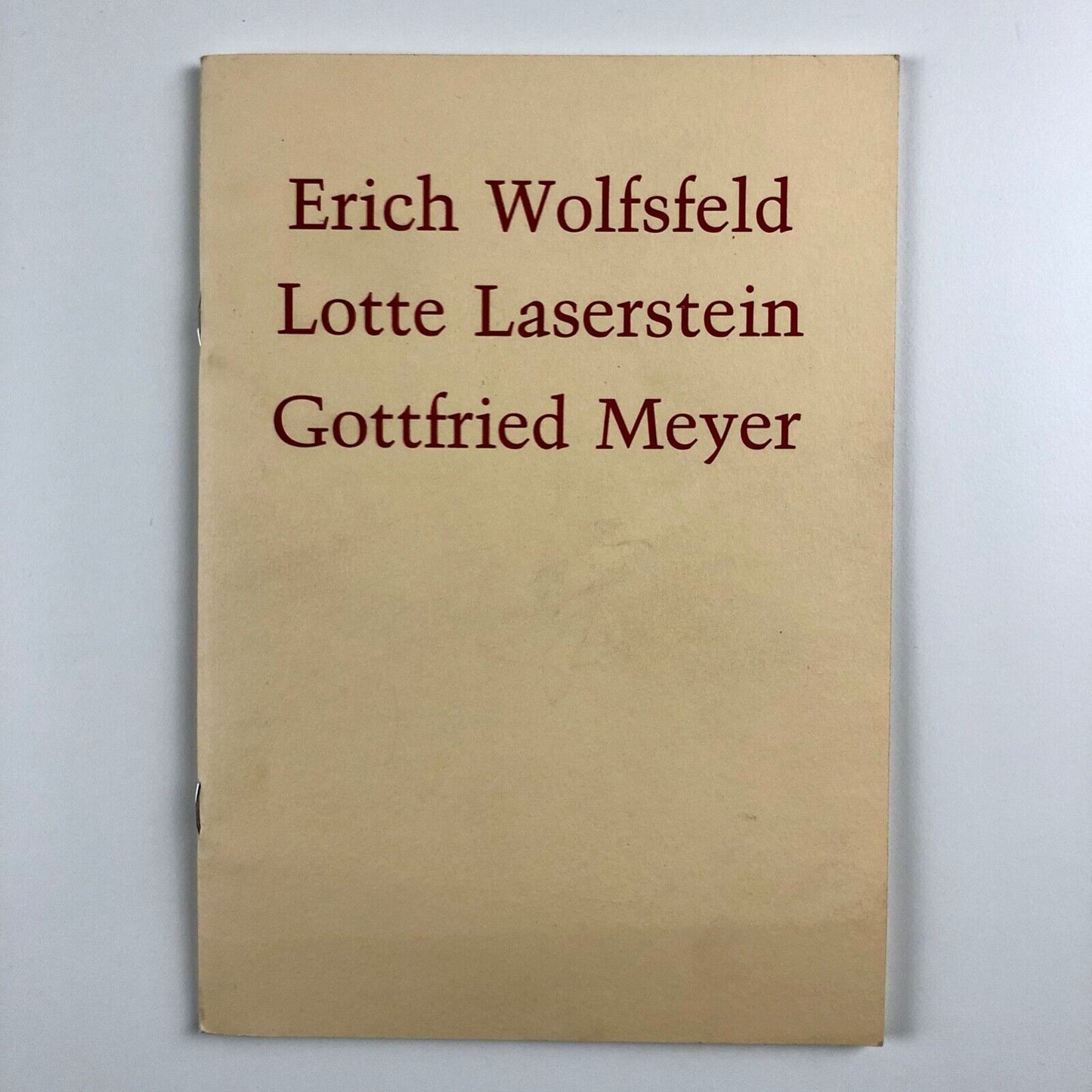 Erich Wolfsfeld, Lotte Laserstein, Gottfried Meyer | Agnew's 1990