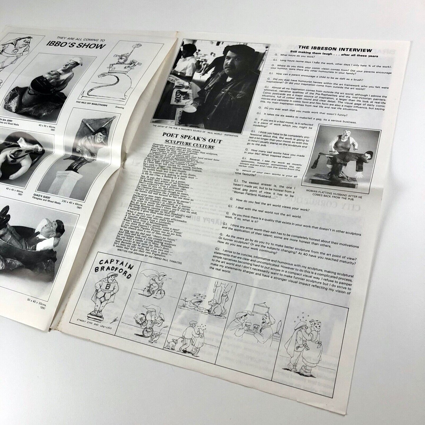 'Yorkshire Toast' | Graham Ibbeson sculptor artist celebration issue Ibbeson at 40 | Sep 1991