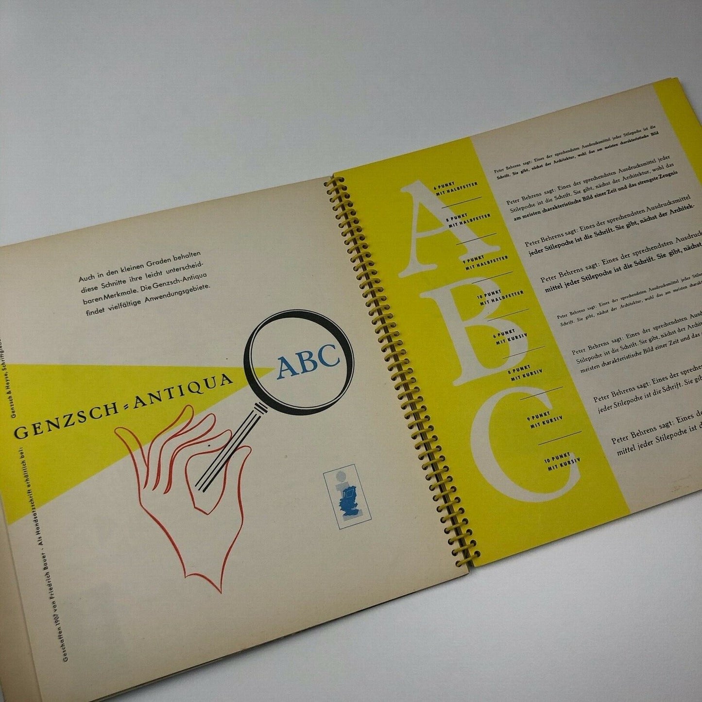 Intertype-ABC | Intertype-Setzmaschinen GMBH type specimen booklet, undated presumed to date from 1950s | Bodoni, Garamond, Futura etc