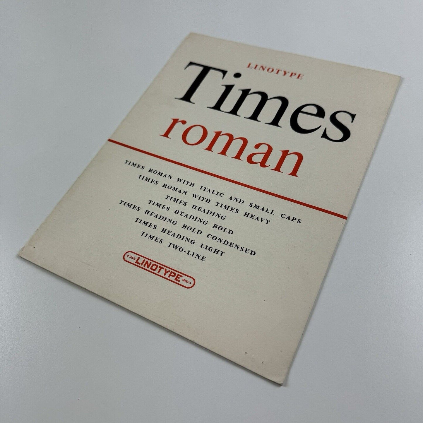 Linotype Times Roman – type specimen fold out poster | Undated