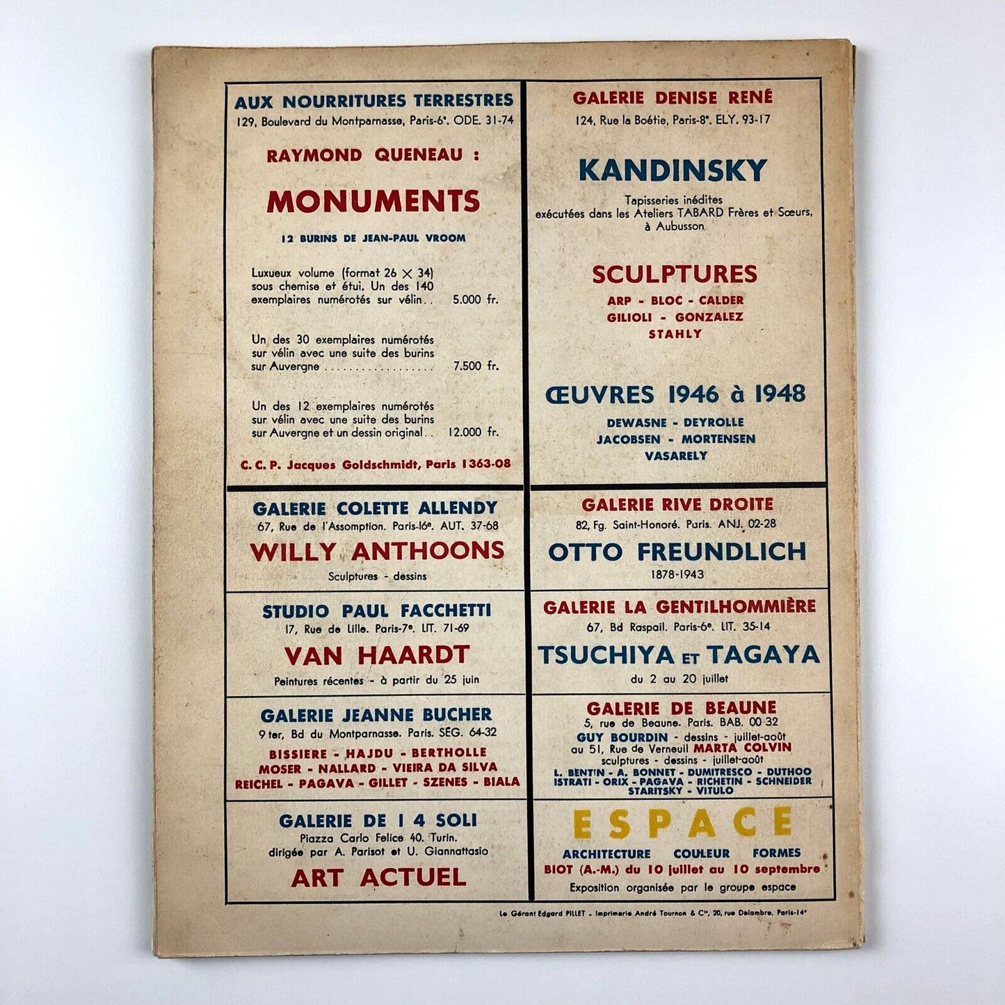 Art d'Aujourd'hui Revue d’Art Contemporain | Number 4-5, series 5 | May-June, 1954