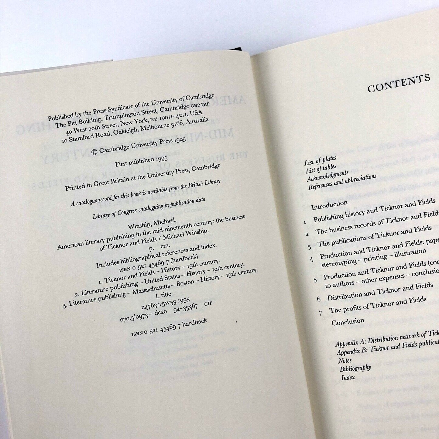 American Literary Publishing in the Mid-nineteenth century. The Business of Ticknor and Fields | Michael Winship | Cambridge University Press, 1995