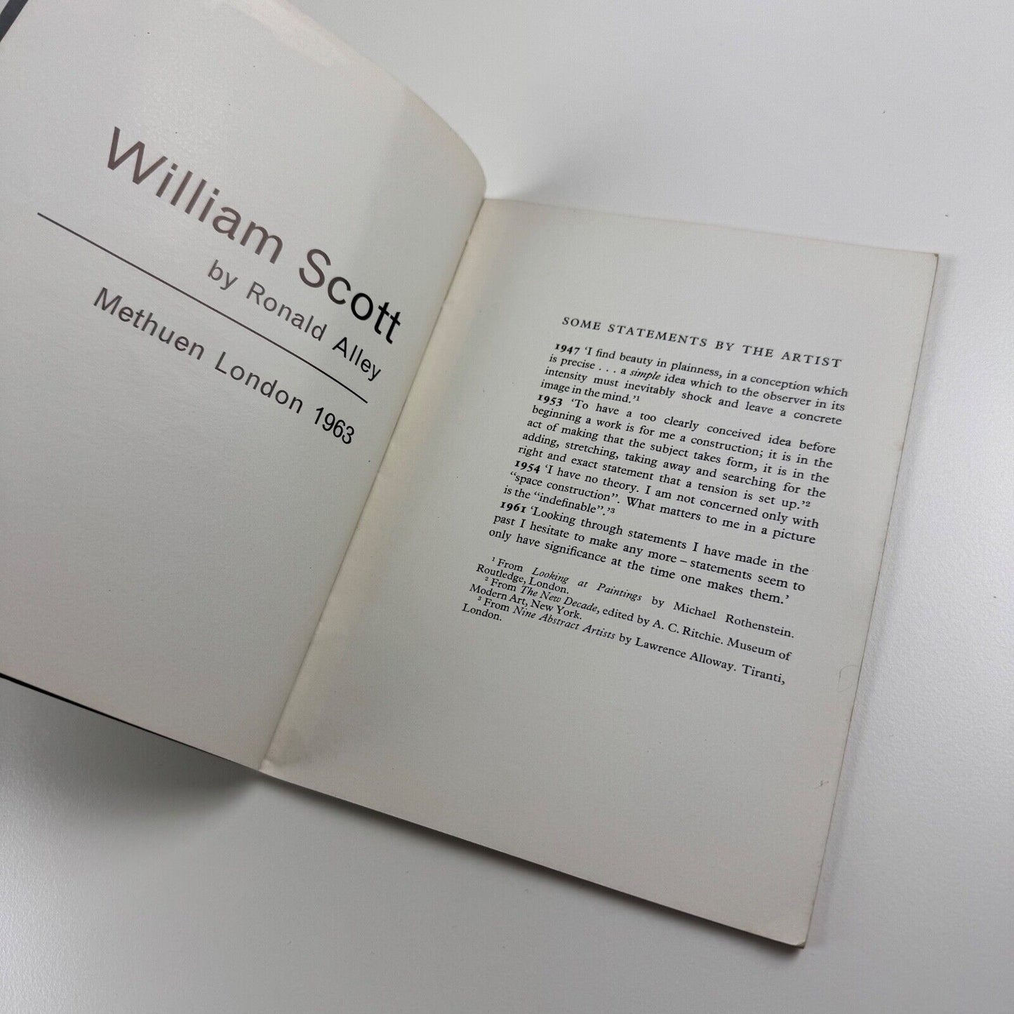 William Scott by Ronald Alley | Methuen London, 1963