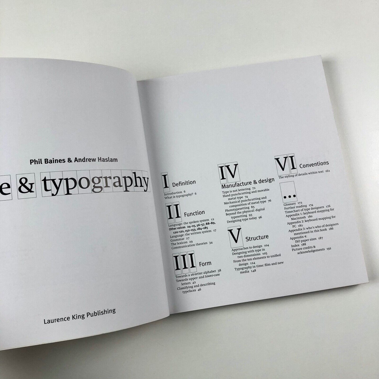 Types & Typography | Phil Baines & Andrew Haslam | Lawrence King, 2002