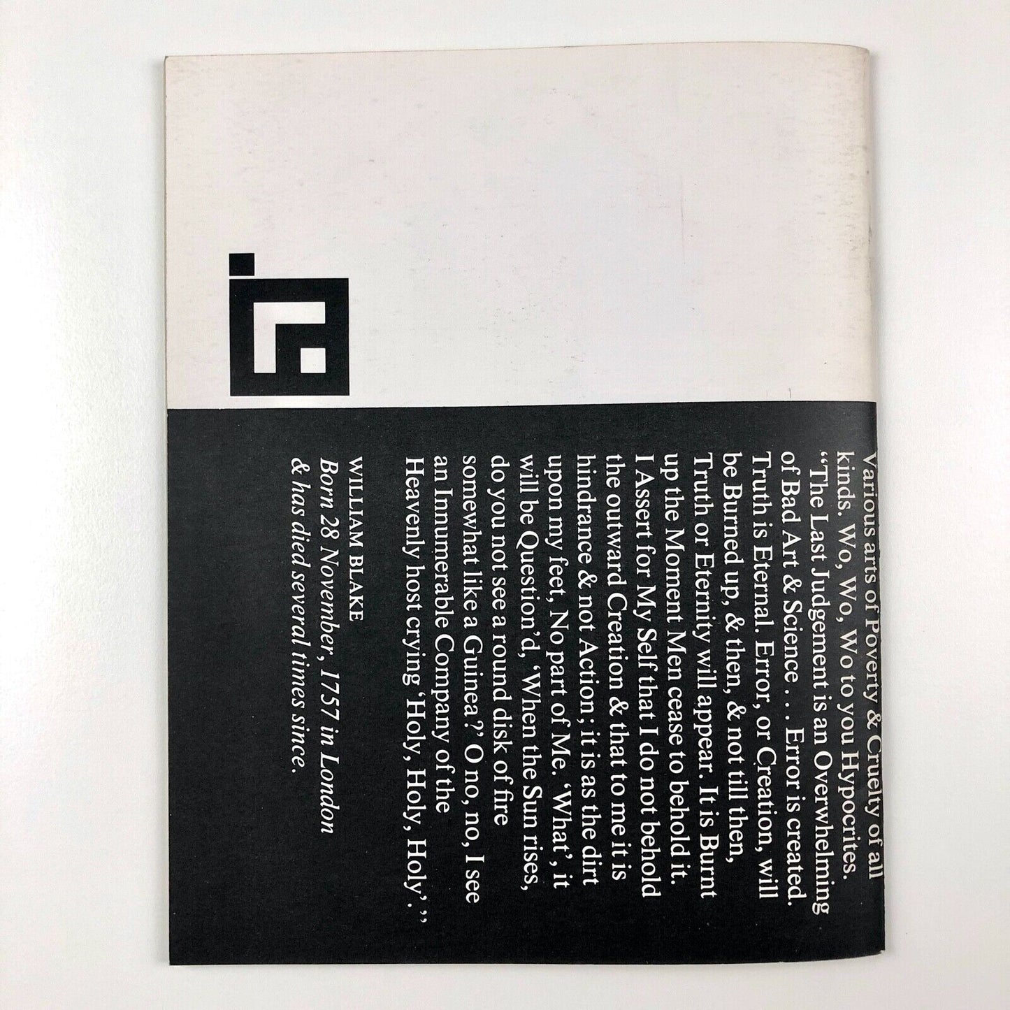 The Magazine of the Institute of Contemporary Arts | April 1968 No.1