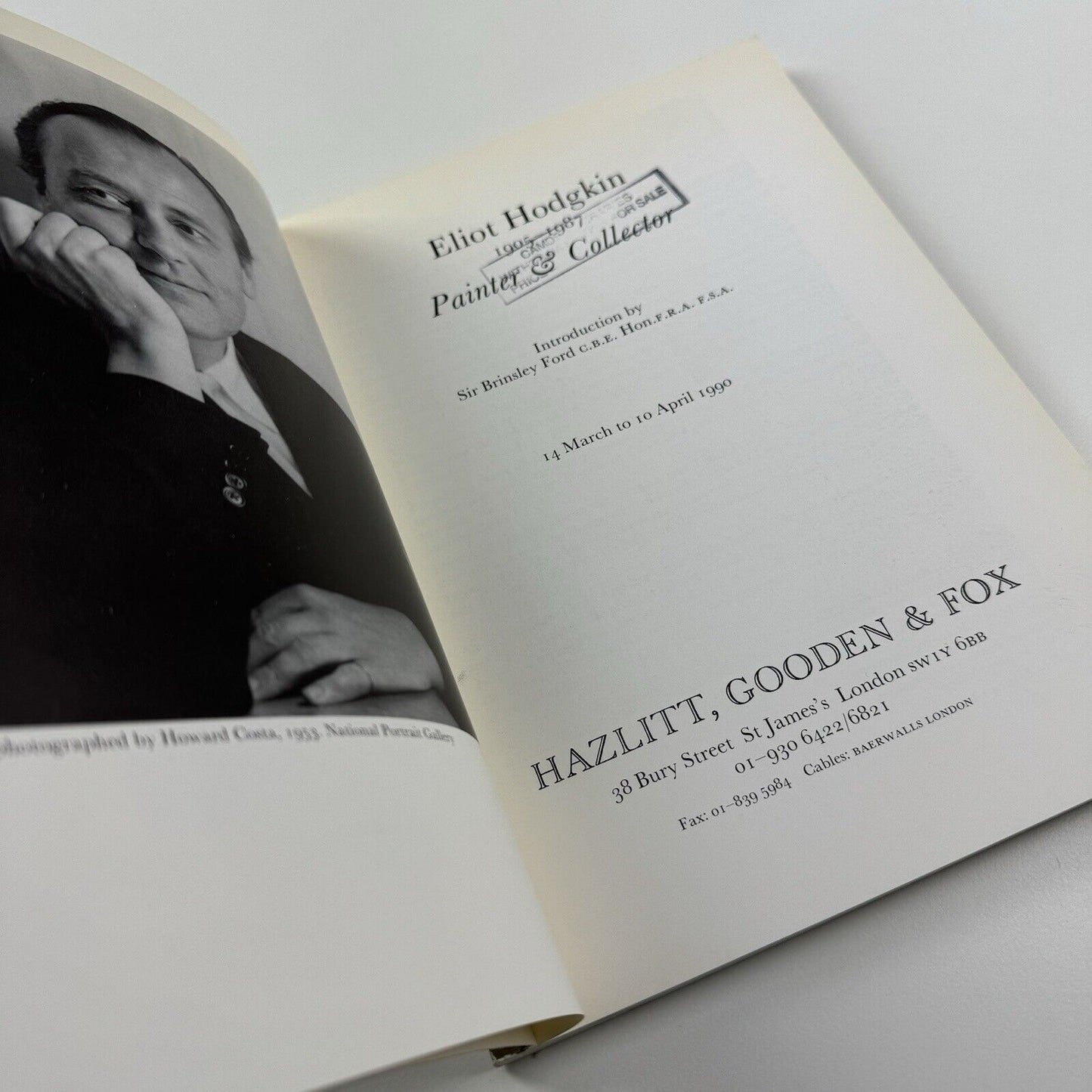 Eliot Hodgkin 1905-1987. Painter & Collector Hazlitt, Gooden & Fox 1990