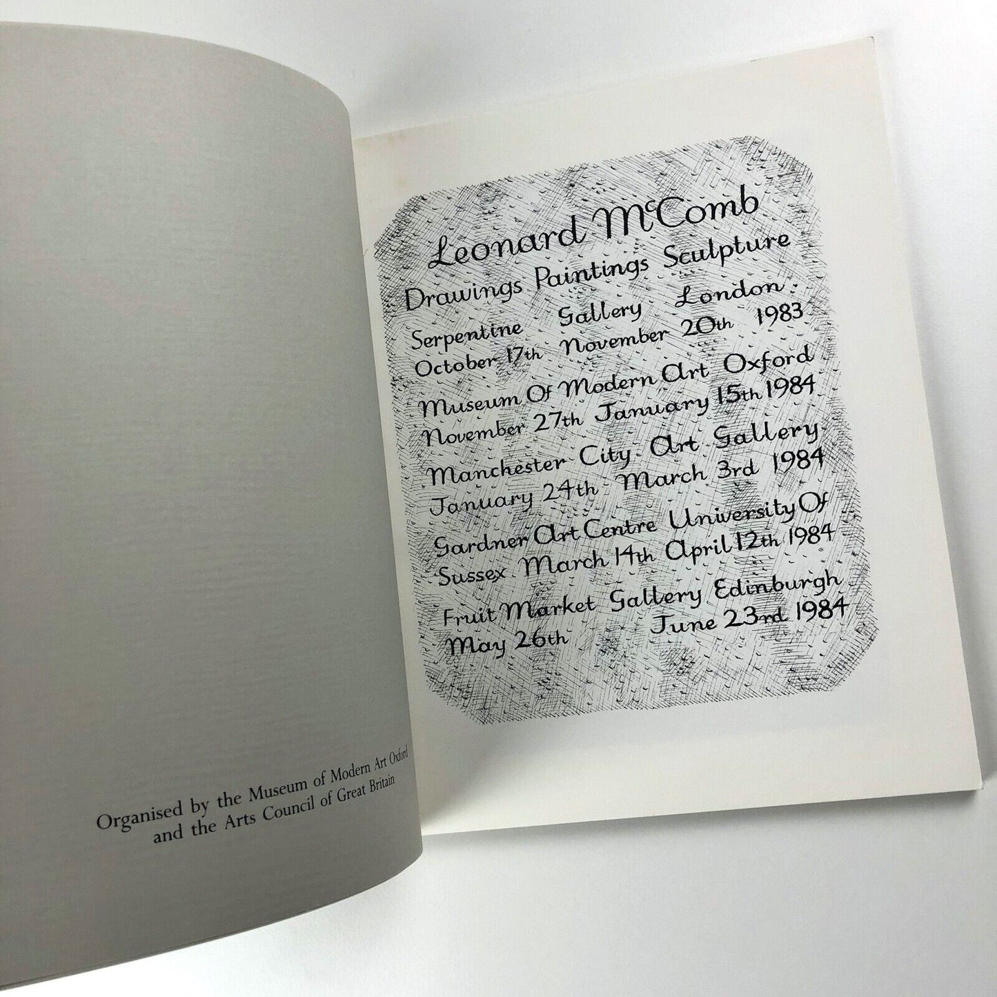 Leonard McComb: Drawings Paintings Sculpture exhibition | The Arts Council catalogue booklet, 1983