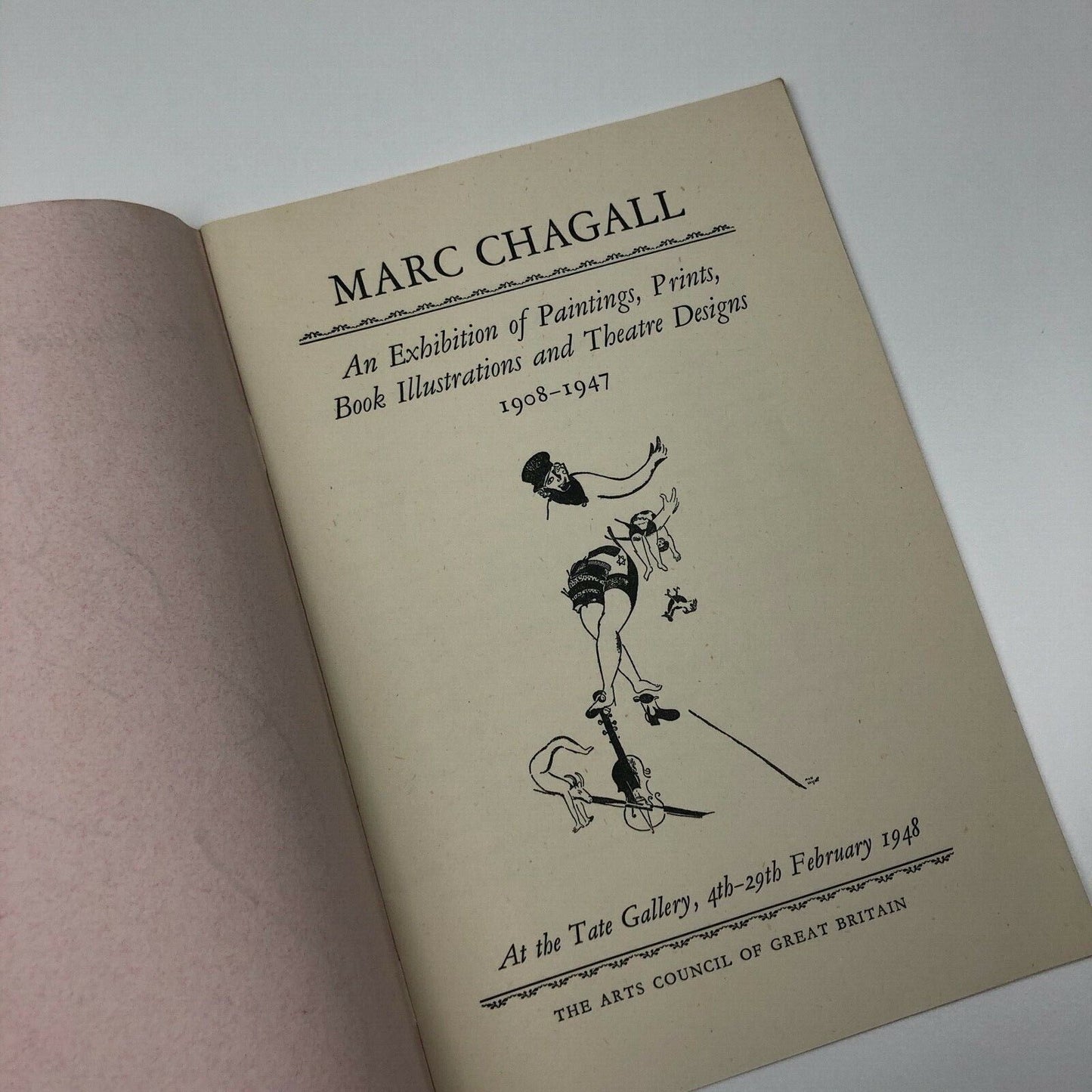 Marc Chagall. an exhibition of Paintings, Prints, Book Illustrations and Theatre Design (1908-1947) | Tate Gallery, February 1948 | Arts Council | | Introduction by R. H. Wilenski