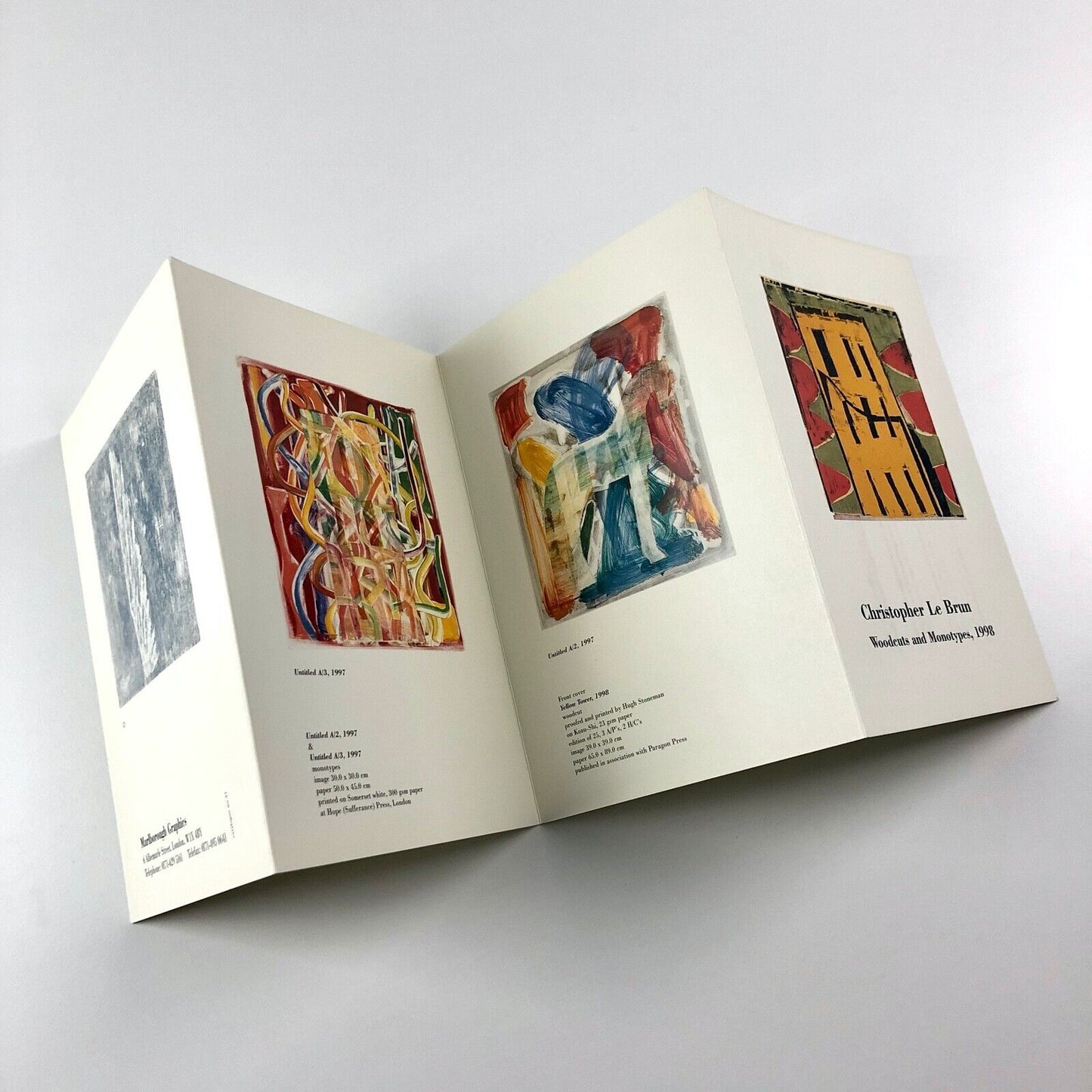 Christopher Le Brun. Woodcuts and Monotypes, 1998 | Card, Marlborough Graphics