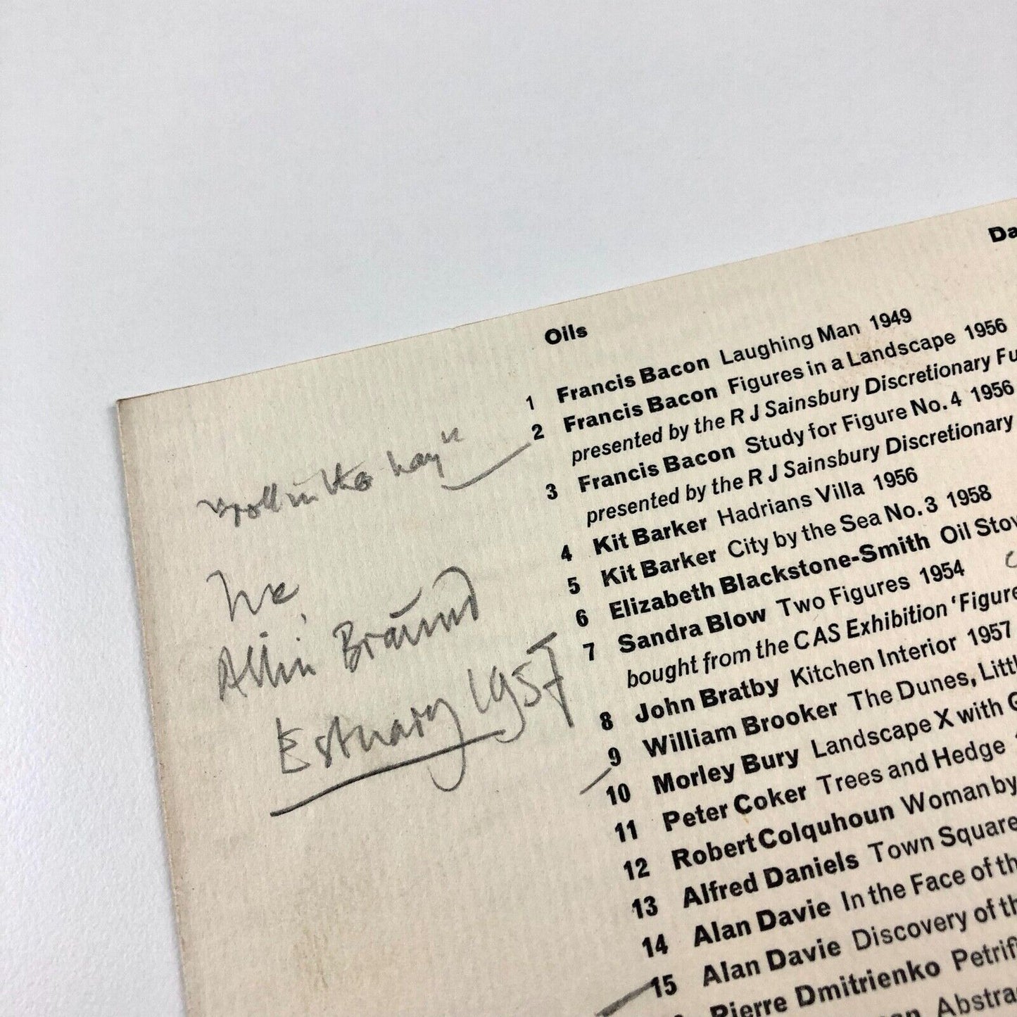 Recent Acquisitions: Contemporary Art Society | The Arts Council, 1959 catalogue
