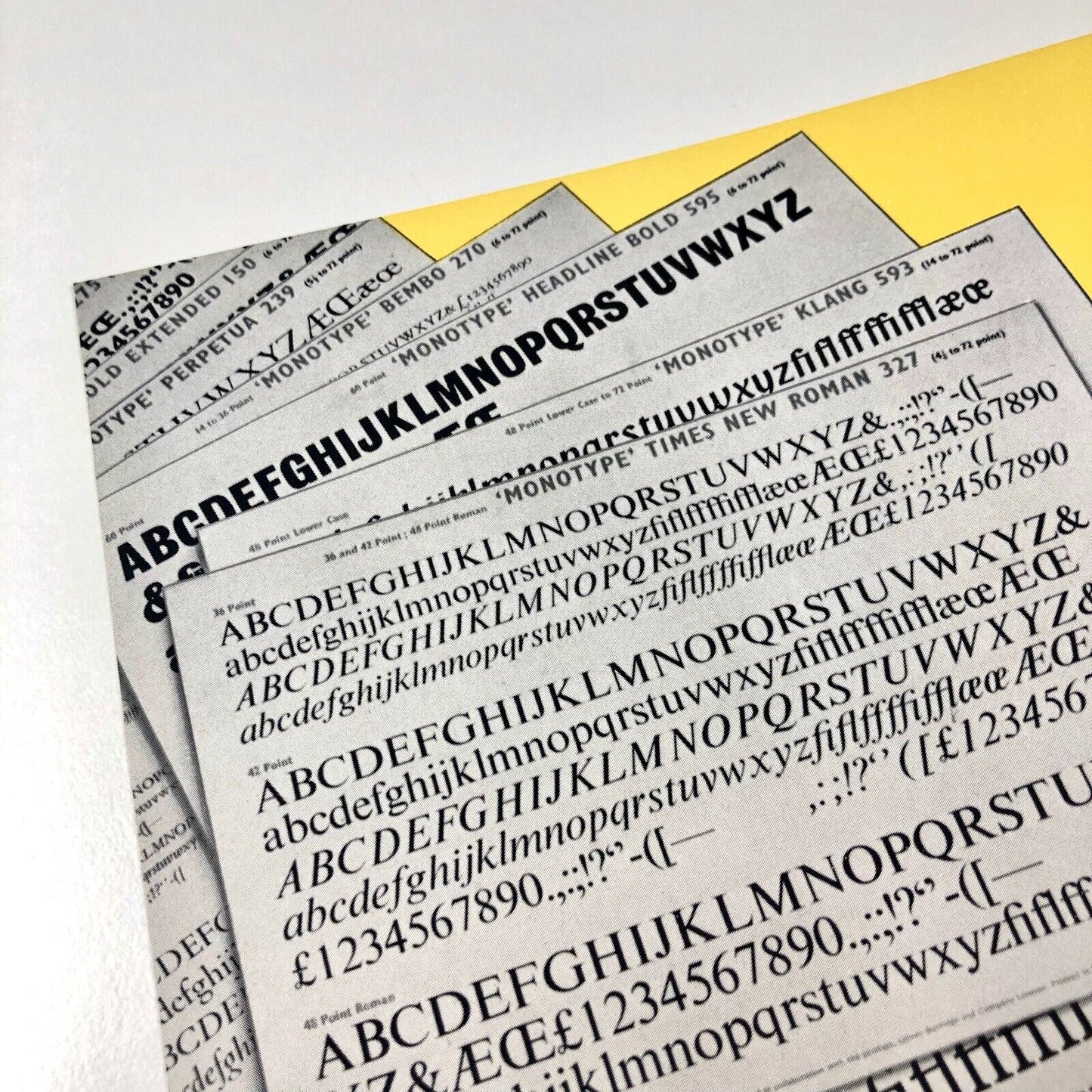 Monotype Alphabet Tracing Sheets – promotional leaflet, The Monotype Corporation