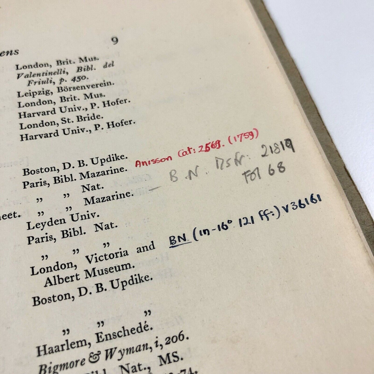 A list of type specimens. The Bibliographical Society, London, 1942 | Harry Carter