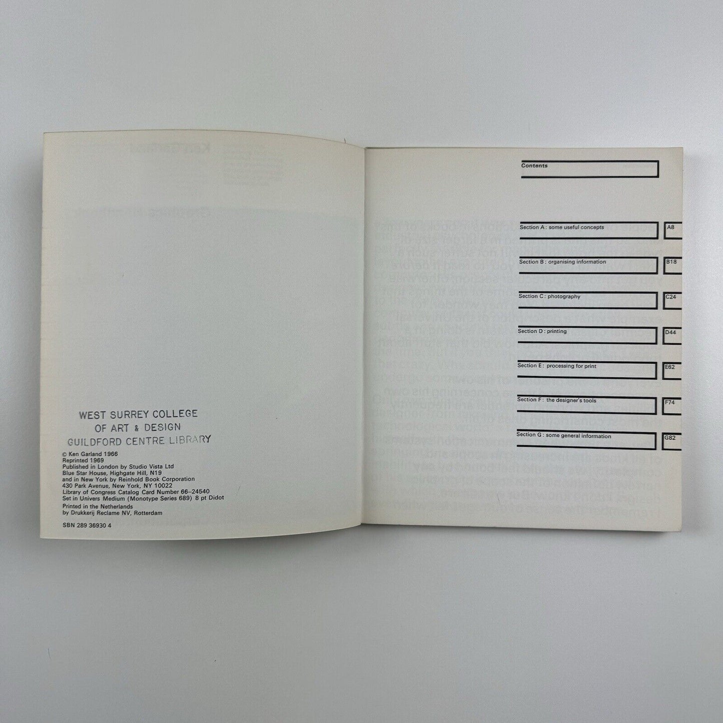 Graphics Handbook by Ken Garland | Studio Vista Ltd, 1969 reprint