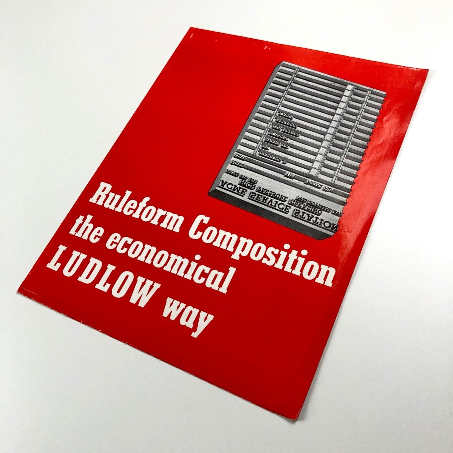 Ruleform Composition the Economical Ludlow Way | Fold-out promotional poster