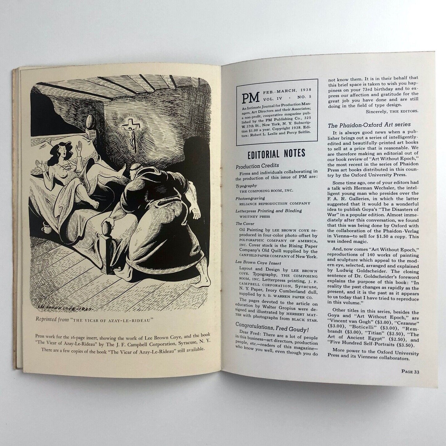 PM – Journal for Production Managers | Vol 4, No 5, Feb-Mar 1938 | Lee Brown Coye