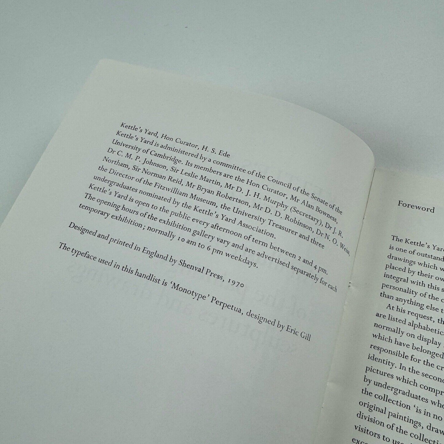 Kettle's Yard – An Illustrated handlist of the paintings, sculpture and drawings, 1970