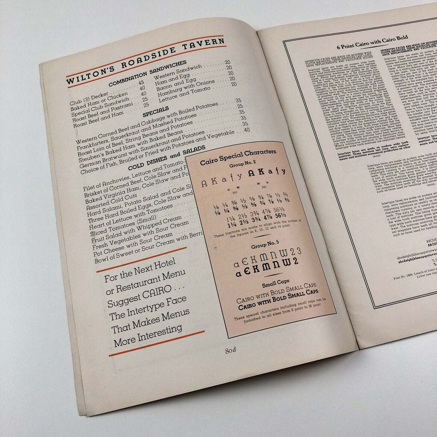 Interype Cairo – type specimen booklet | Intertype Corporation, undated